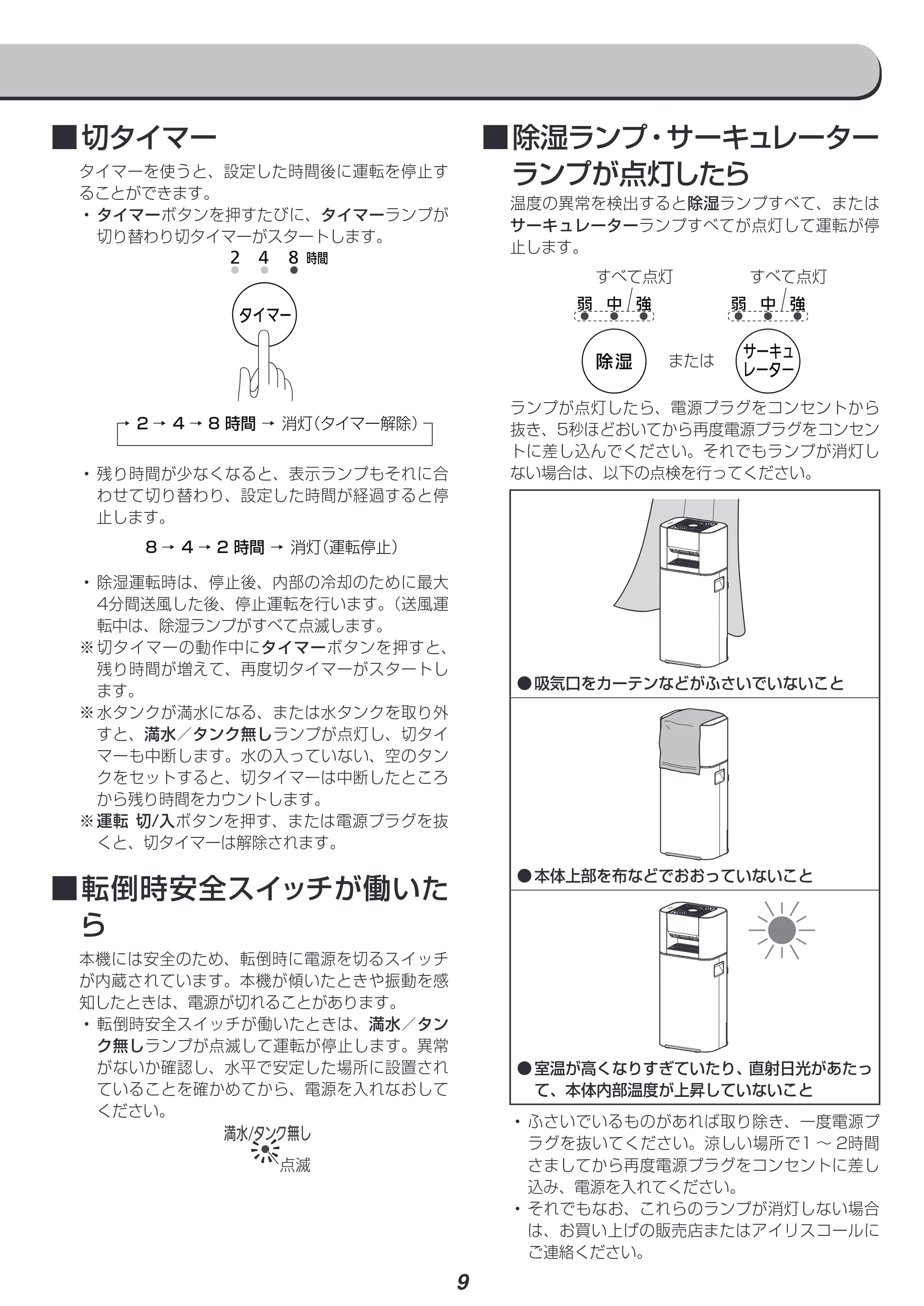 アイリスオーヤマ KIJD-I50 取扱説明書 — 原本ページ — 9ページ