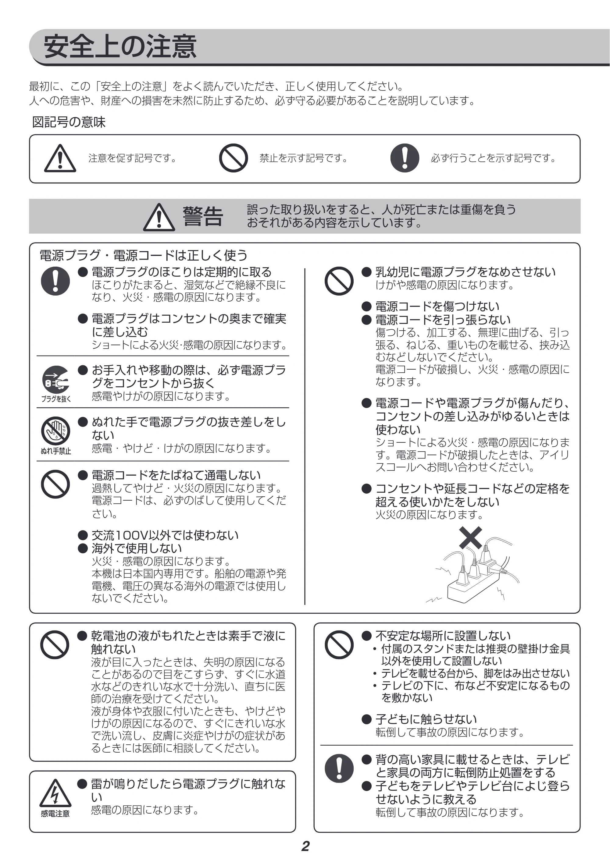 アイリスオーヤマ UB28VC 取扱説明書 — 原本ページ — 2ページ