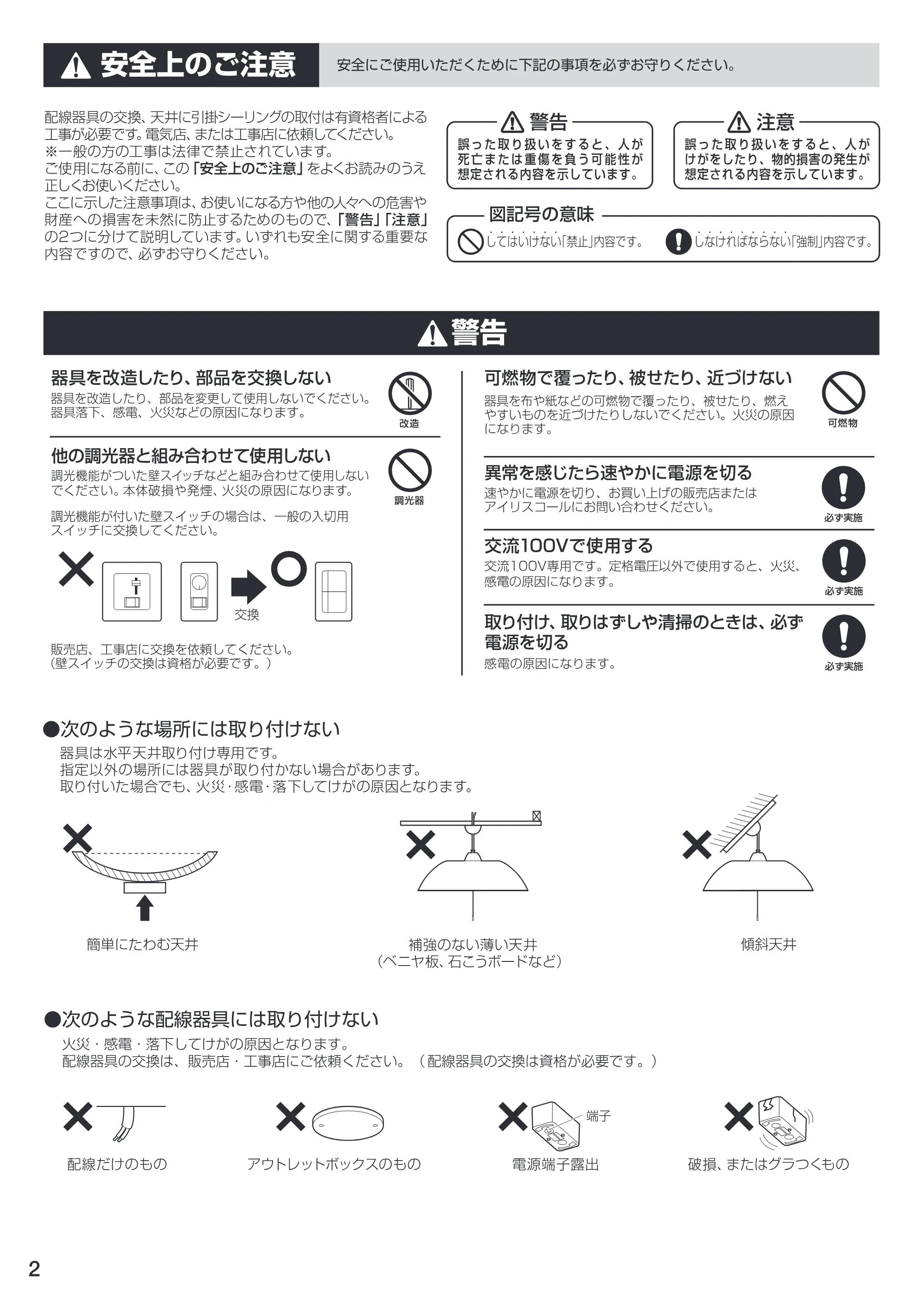 アイリスオーヤマ PL6N1-P 取扱説明書 — 原本ページ — 2ページ