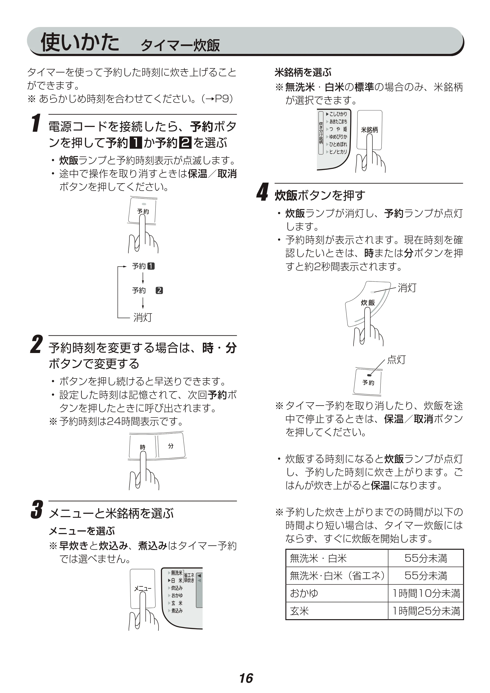 アイリスオーヤマ RC-MC30-WPG 取扱説明書 — 原本ページ — 16ページ