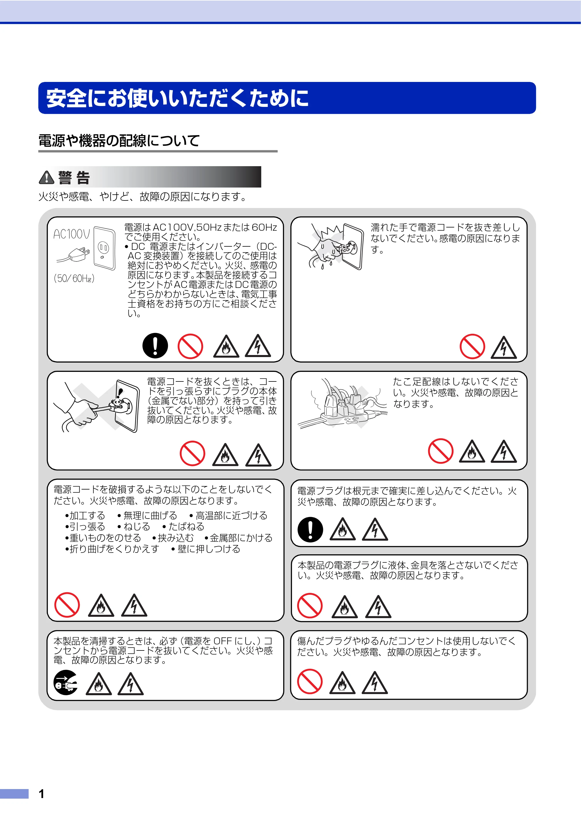 ブラザー MFC-J6510DW / MFC-J6710CDW / MFC-J6910CDW 安全にお使いいただくために — 原本ページ — 2ページ