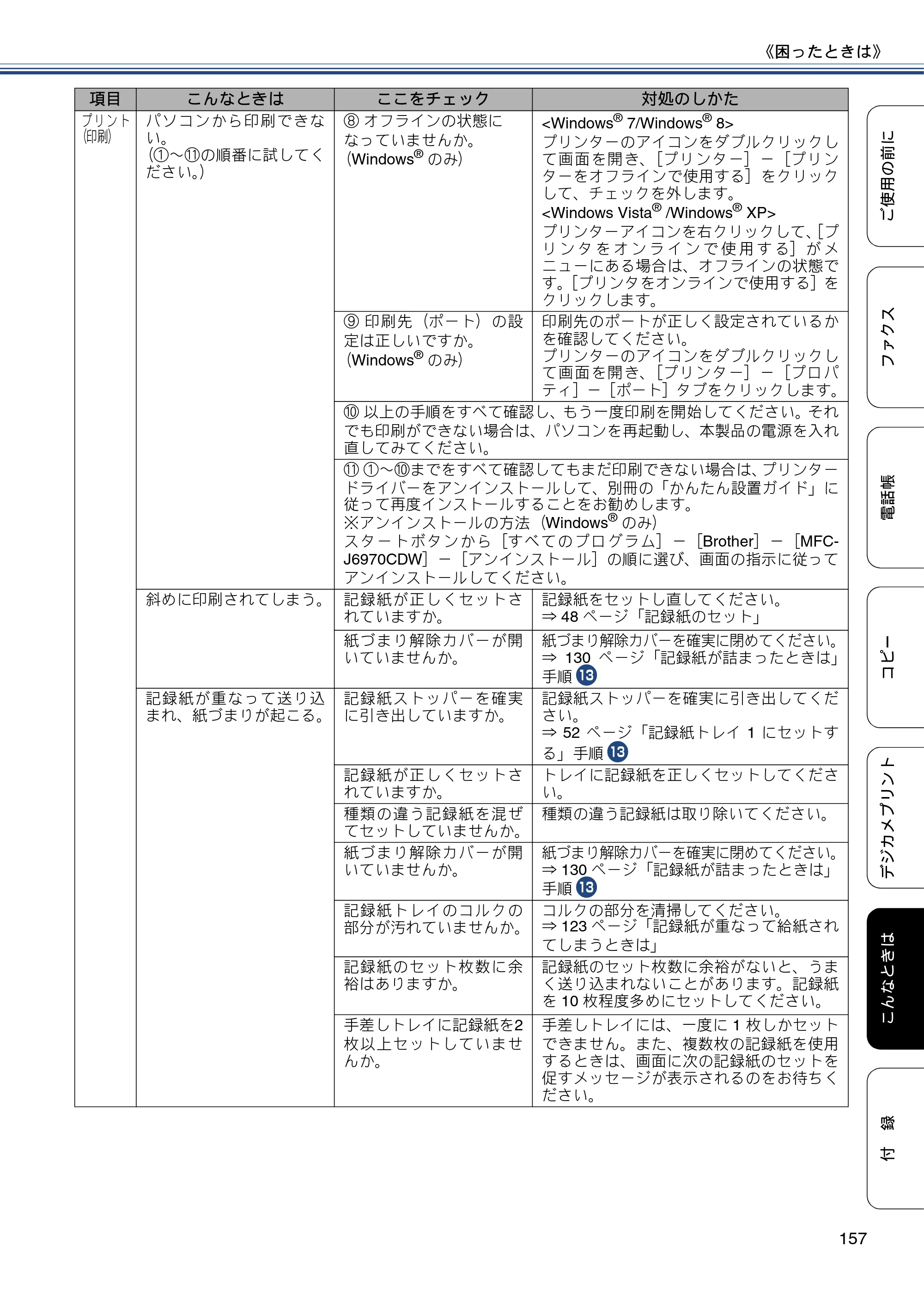 ブラザー MFC-J6970CDW ユーザーズガイド ～基本編～ — 原本ページ — 157ページ