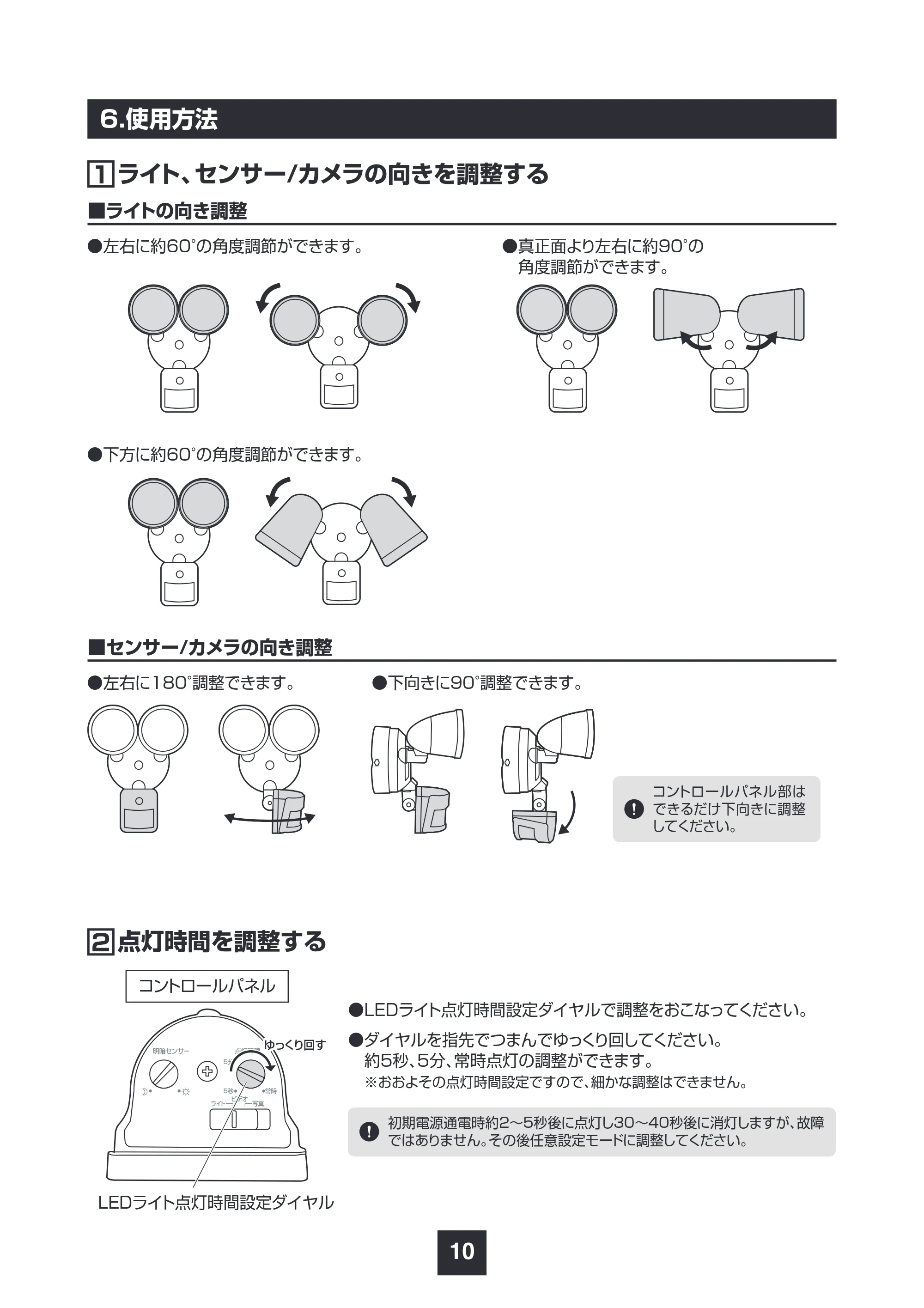 サンワサプライ 800-LED098BK 取扱説明書 — 6.使用方法 — 原本ページ — 11ページ