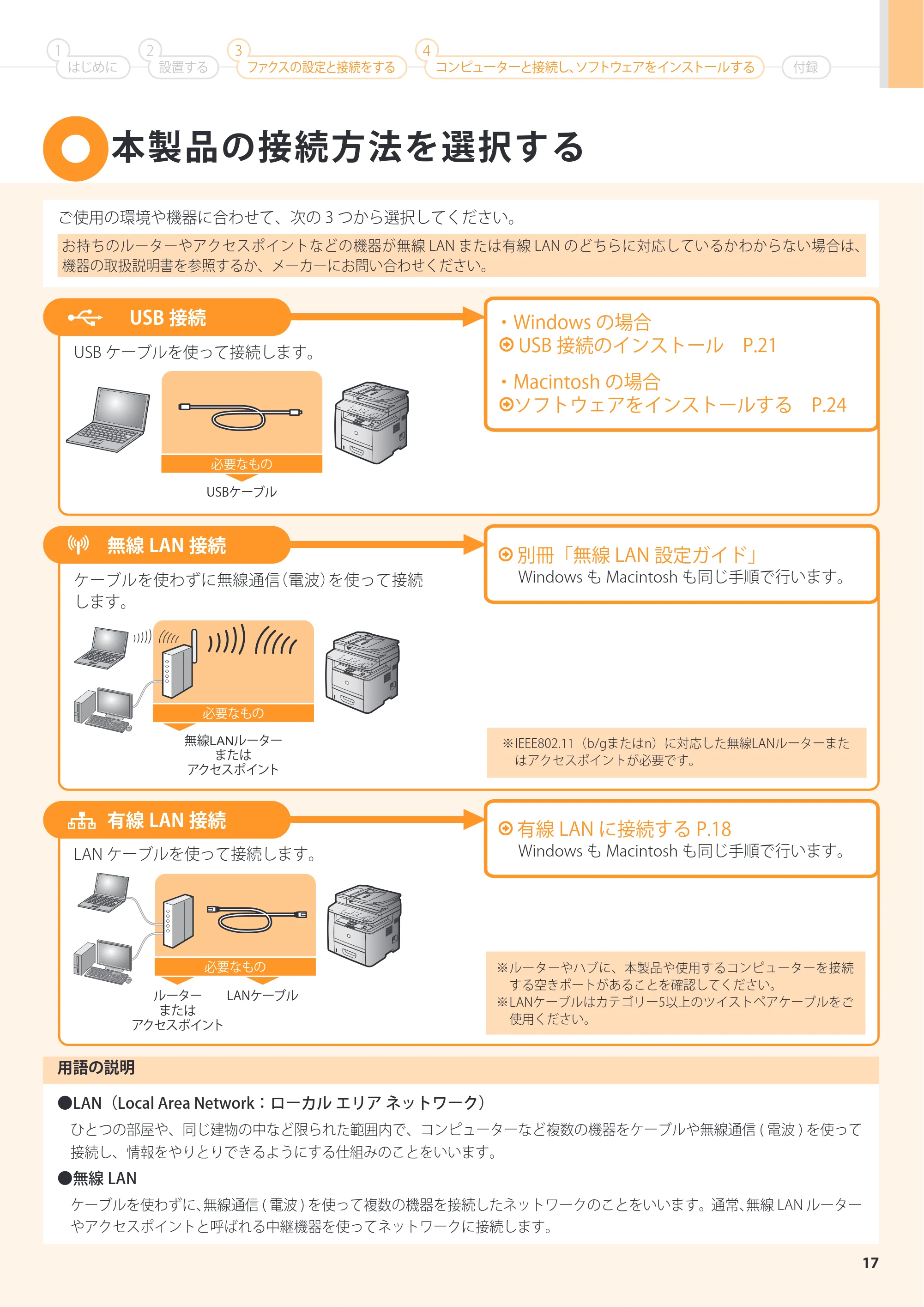 キヤノン MF6780dw スタートアップガイド 2011年9月5日更新（PDF：16.9MB） — 原本ページ — 17ページ