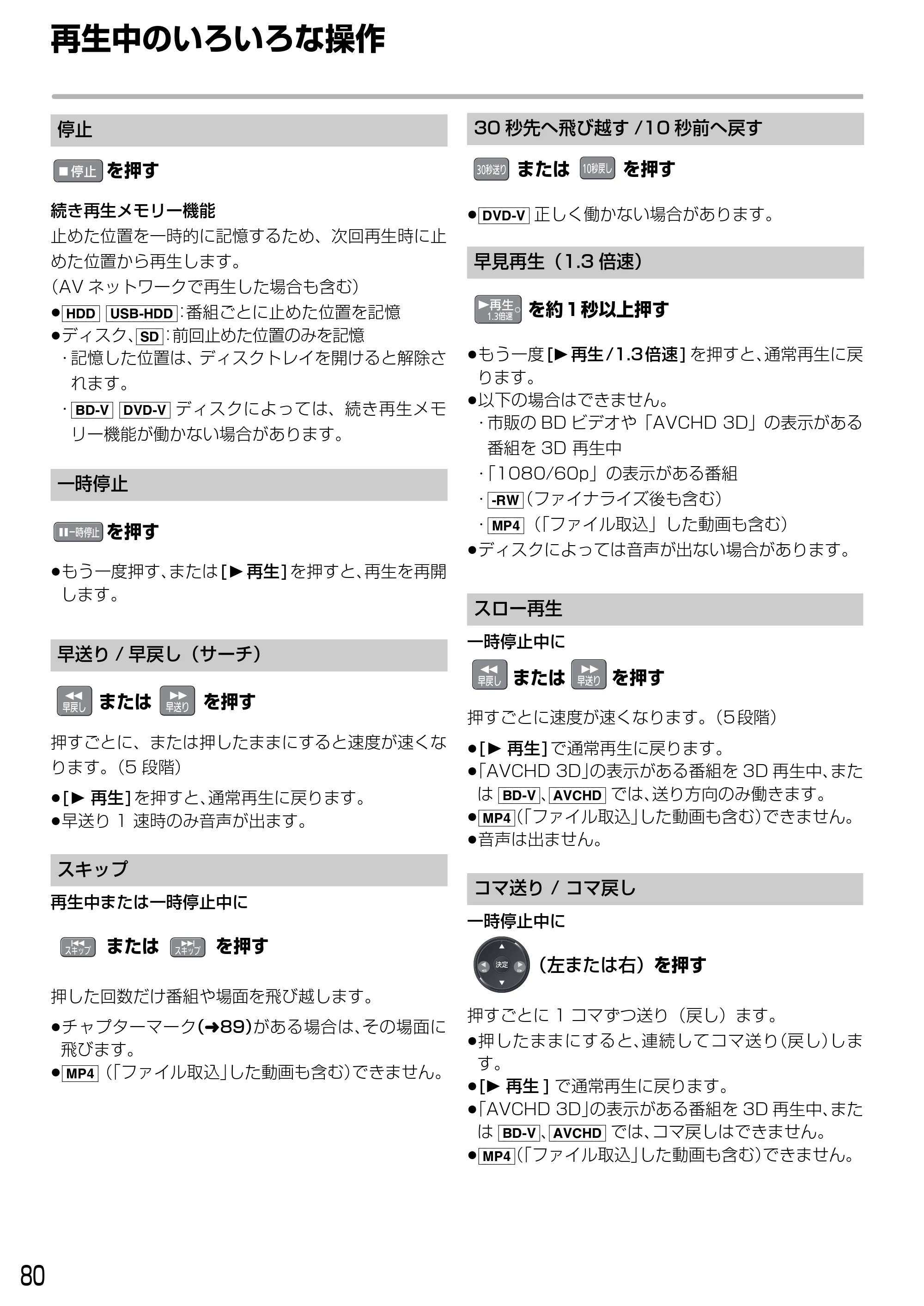 日立 DVL-BRT20 取扱説明書 — 再生中のいろいろな操作 — 原本ページ — 80ページ