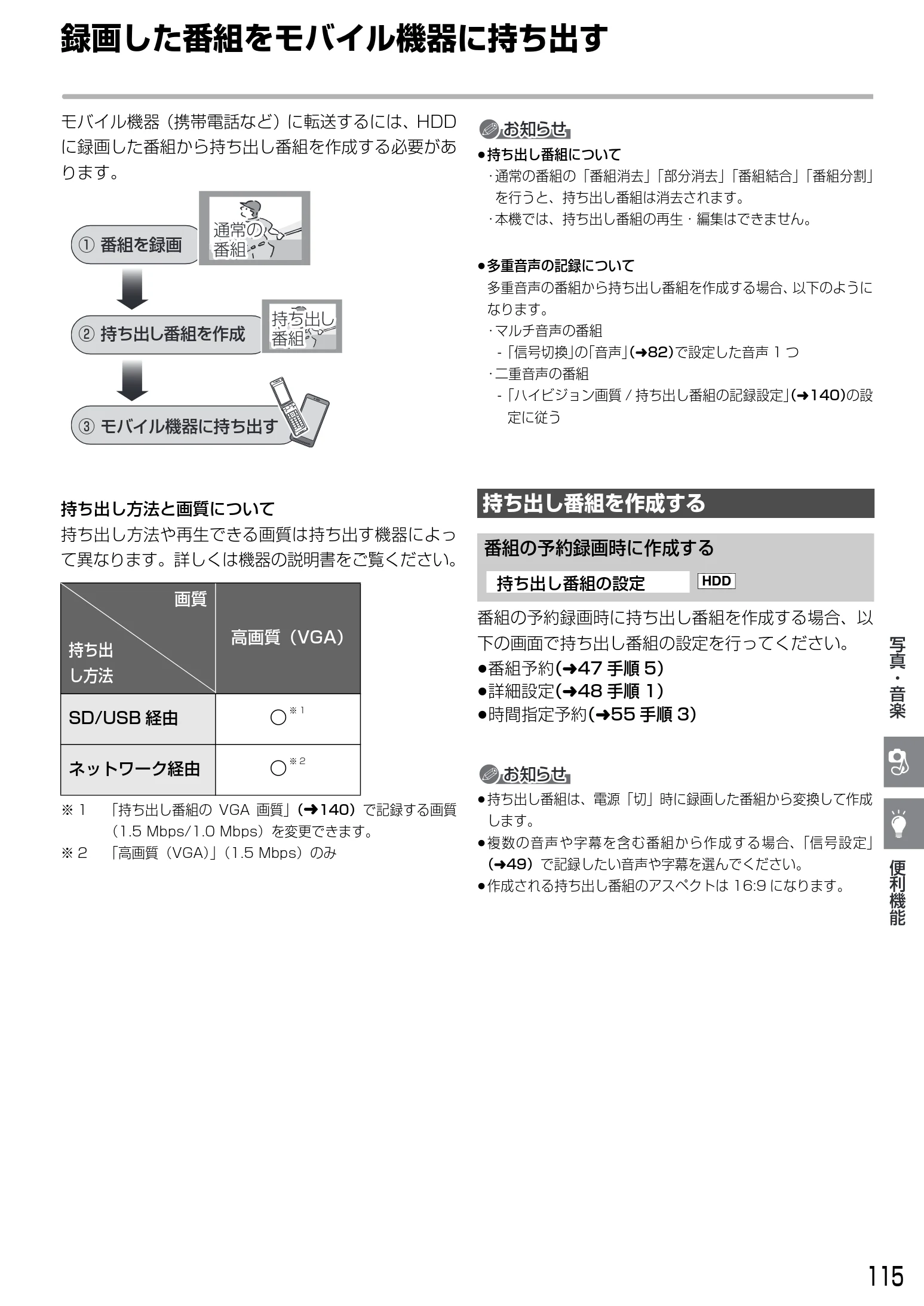 日立 DVL-BRT20 取扱説明書 — 便利機能 — 図版 115-1 — 115ページ