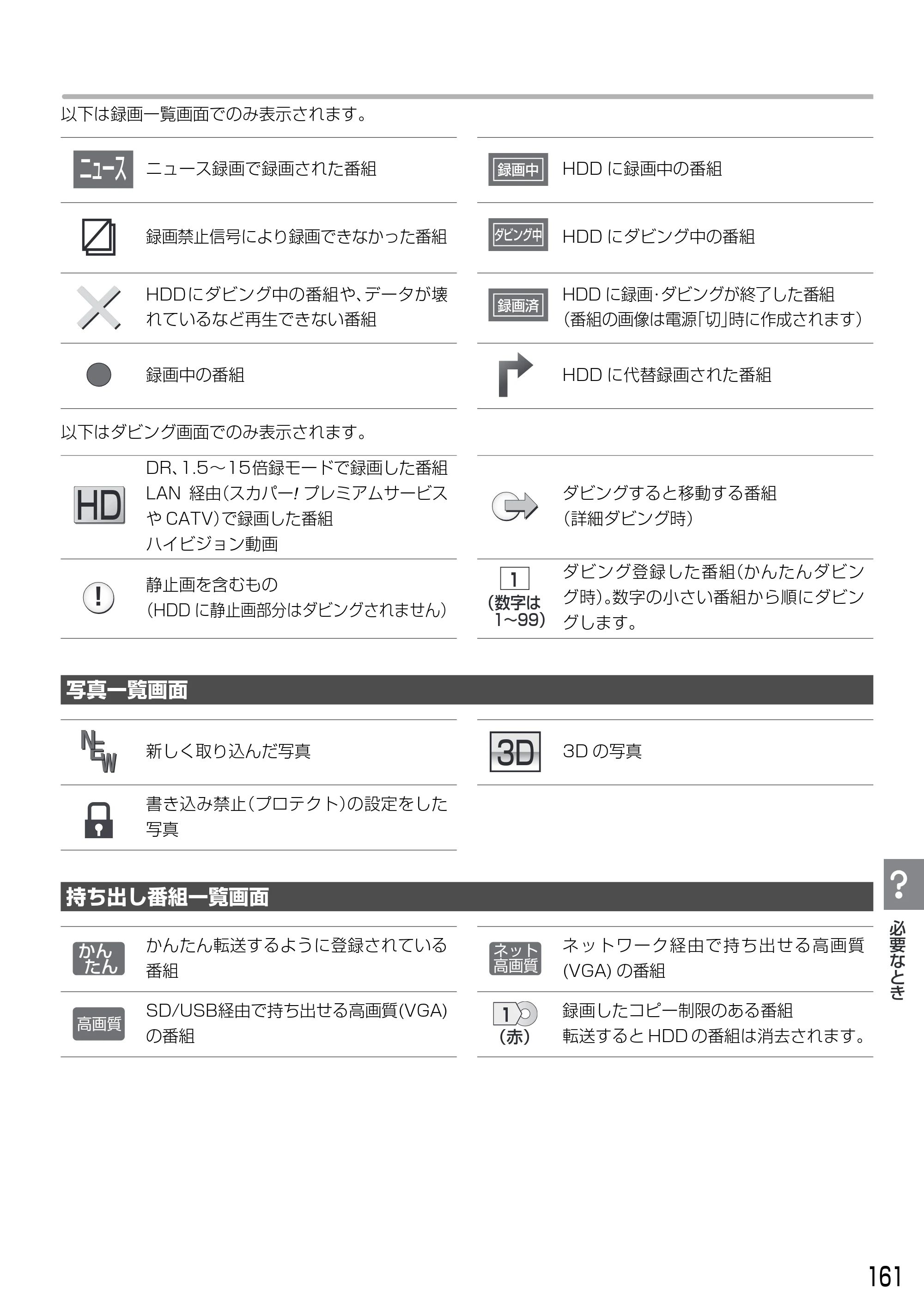 日立 DVL-BRT20 取扱説明書 — 原本ページ — 161ページ