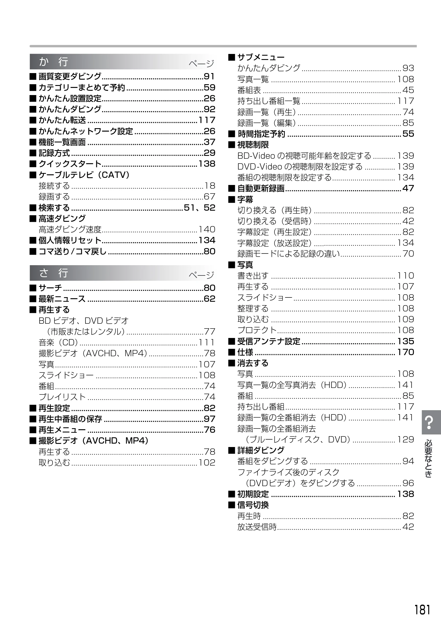 日立 DVL-BRT20 取扱説明書 — 図版 181-1 — 181ページ