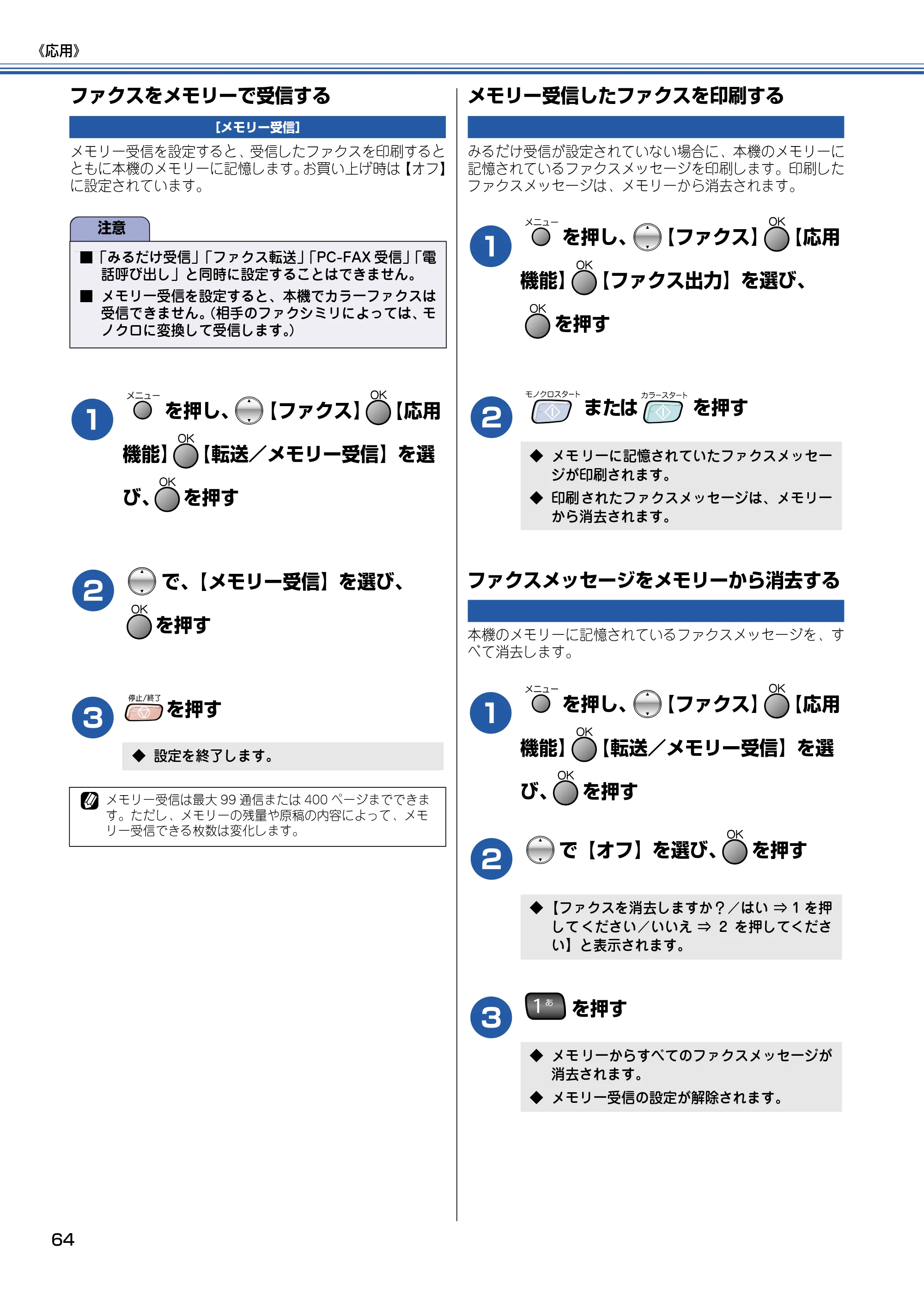 ブラザー MFC-820CN 取扱説明書（本体） — ファクスをメモリーで受信する — 原本ページ — 65ページ