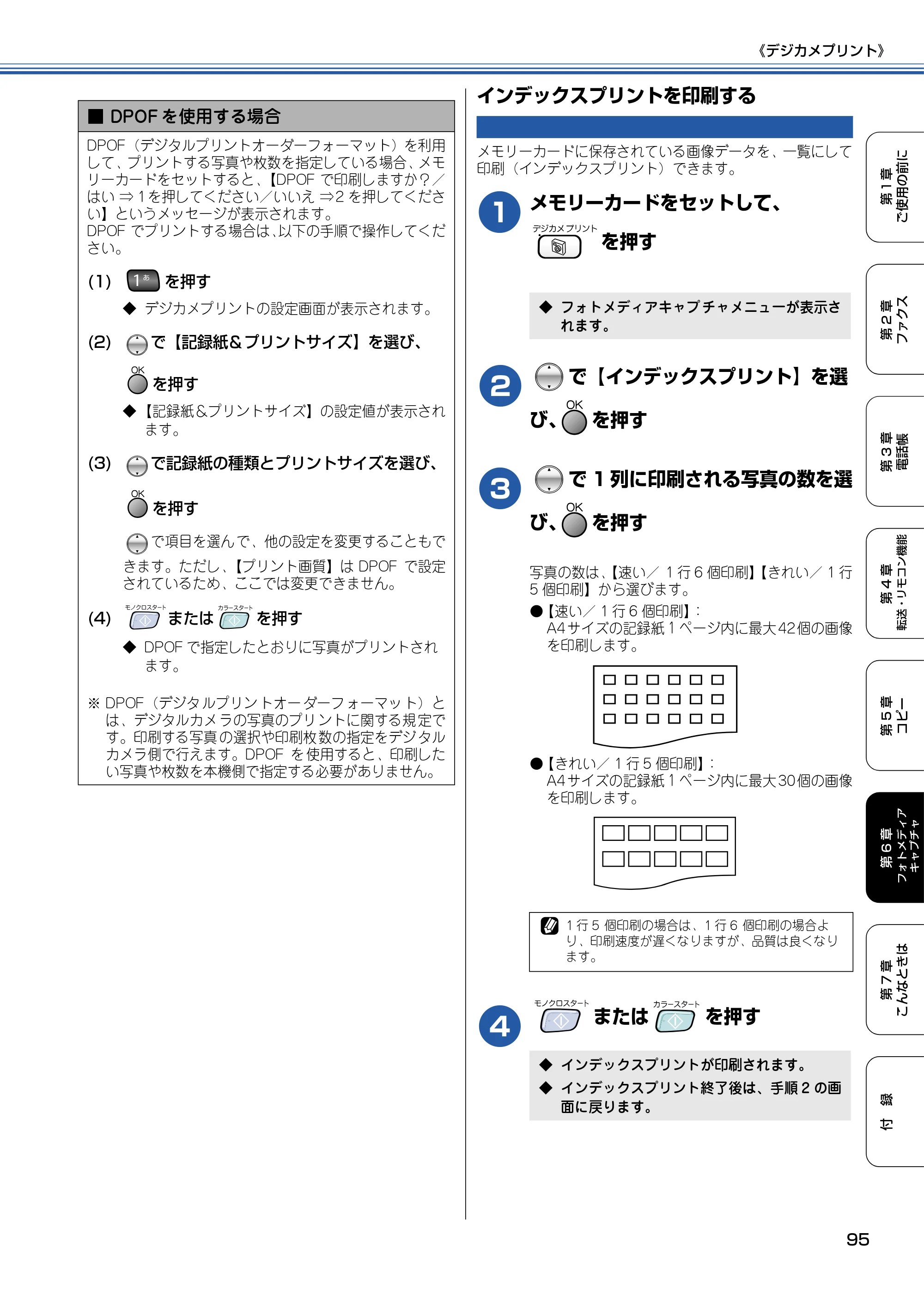 ブラザー MFC-820CN 取扱説明書（本体） — インデックスプリントを印刷する — 原本ページ — 96ページ