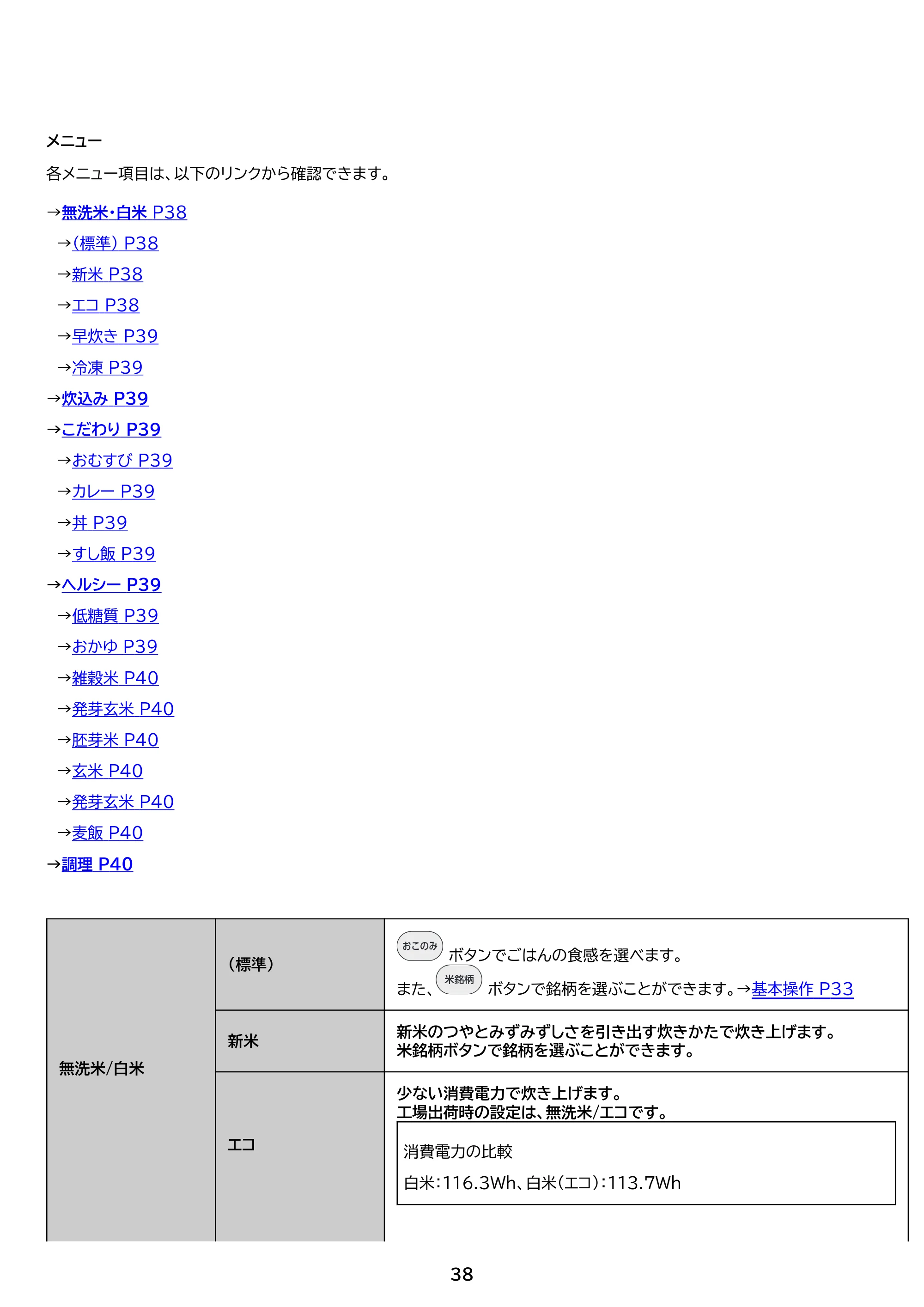 アイリスオーヤマ RC-MGB30 取扱説明書 — 原本ページ — 38ページ