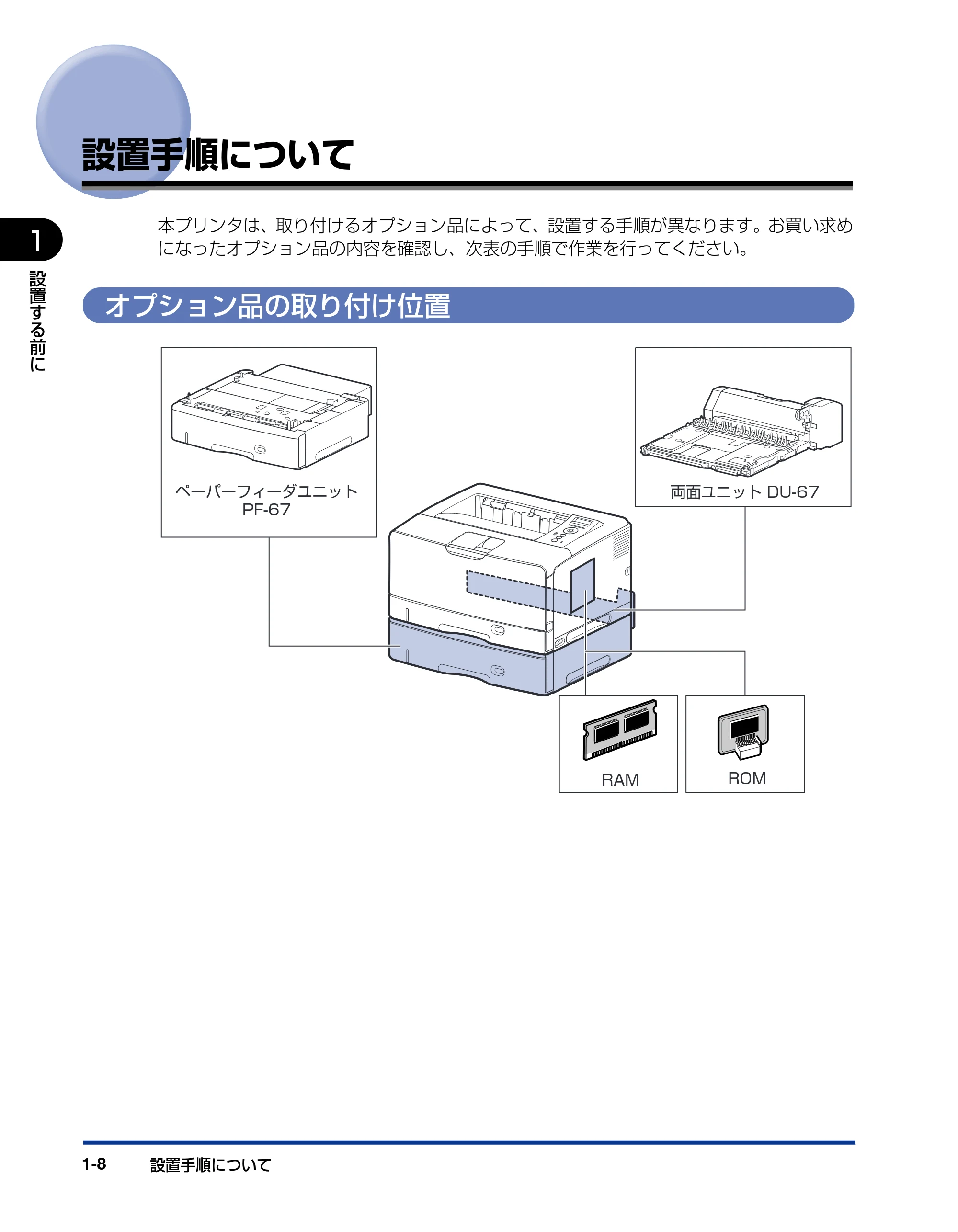 キヤノン LBP3950/3900 設置ガイド 2006年2月8日掲載 (PDF形式/2.78Mバイト) — 設置手順について — 原本ページ — 22ページ