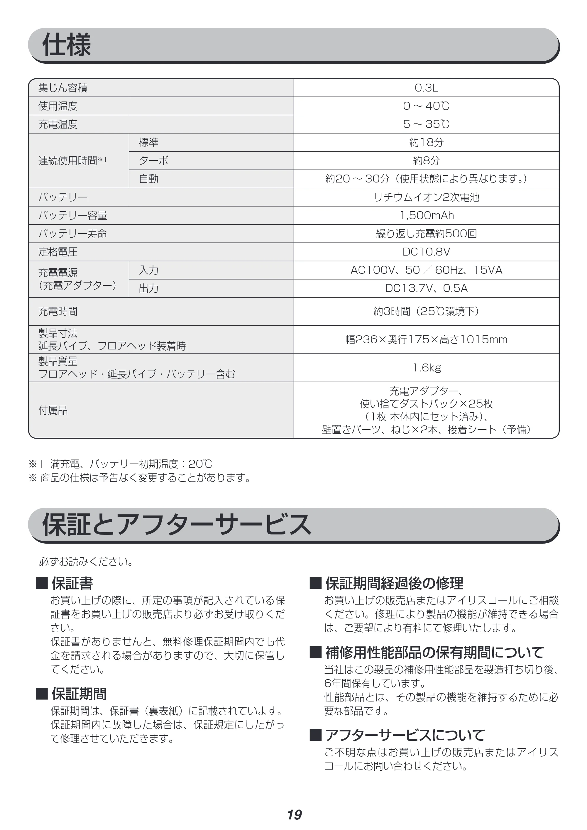 アイリスオーヤマ IC-SLDCP6 取扱説明書 — 原本ページ — 19ページ