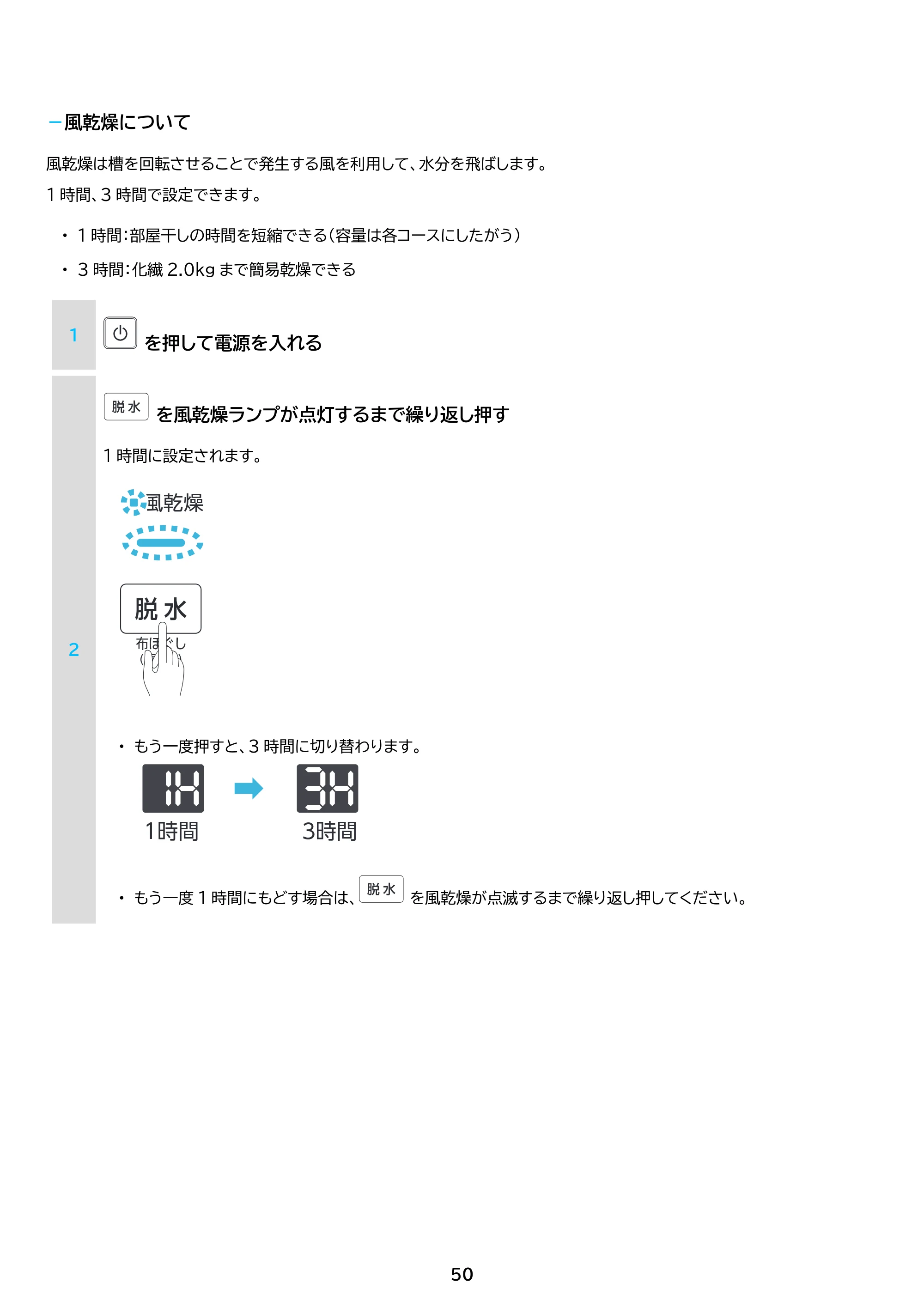 アイリスオーヤマ ITW-50B01 取扱説明書 — 原本ページ — 50ページ