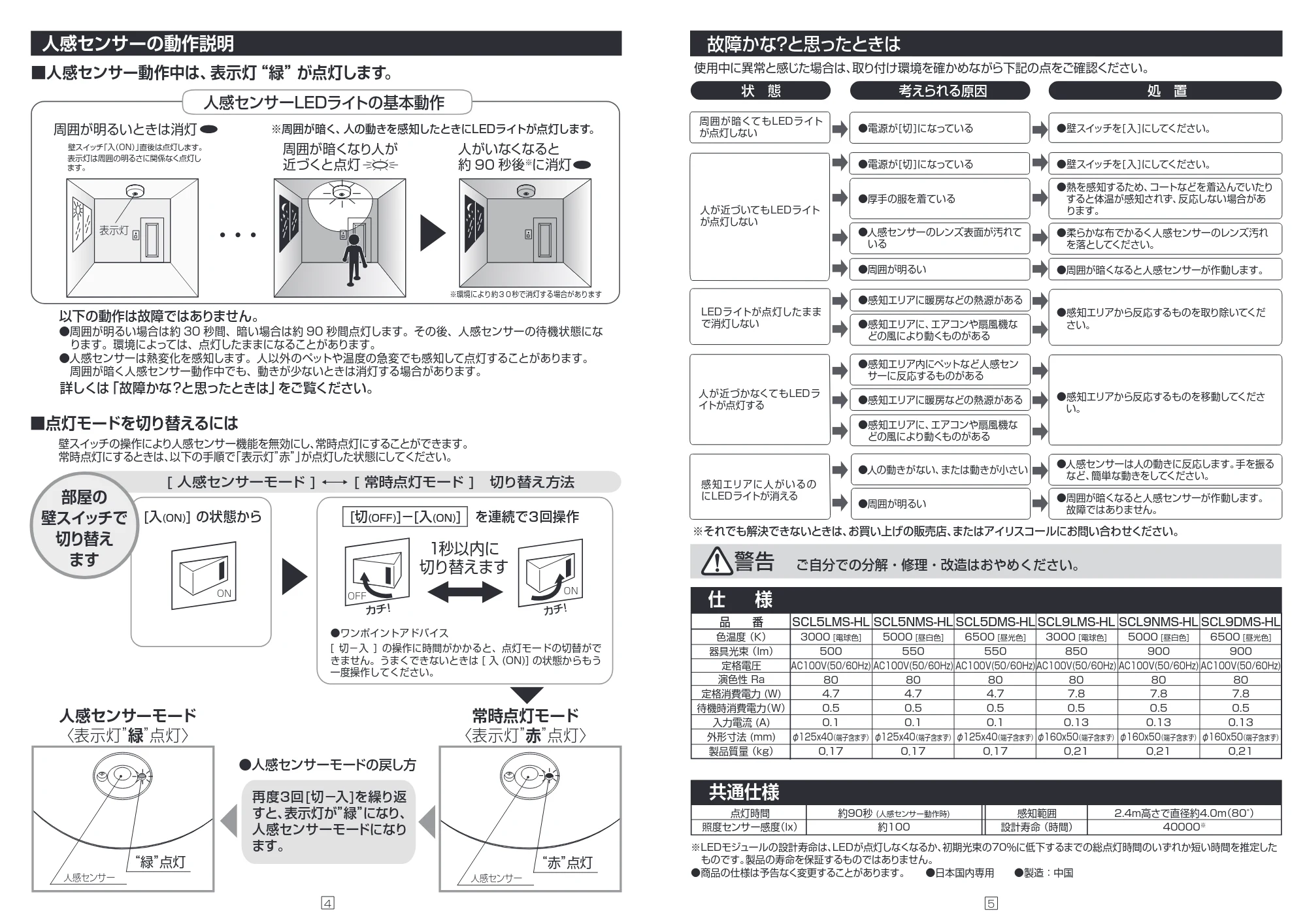 アイリスオーヤマ SCL9LMS-HL 取扱説明書 — 原本ページ — 3ページ