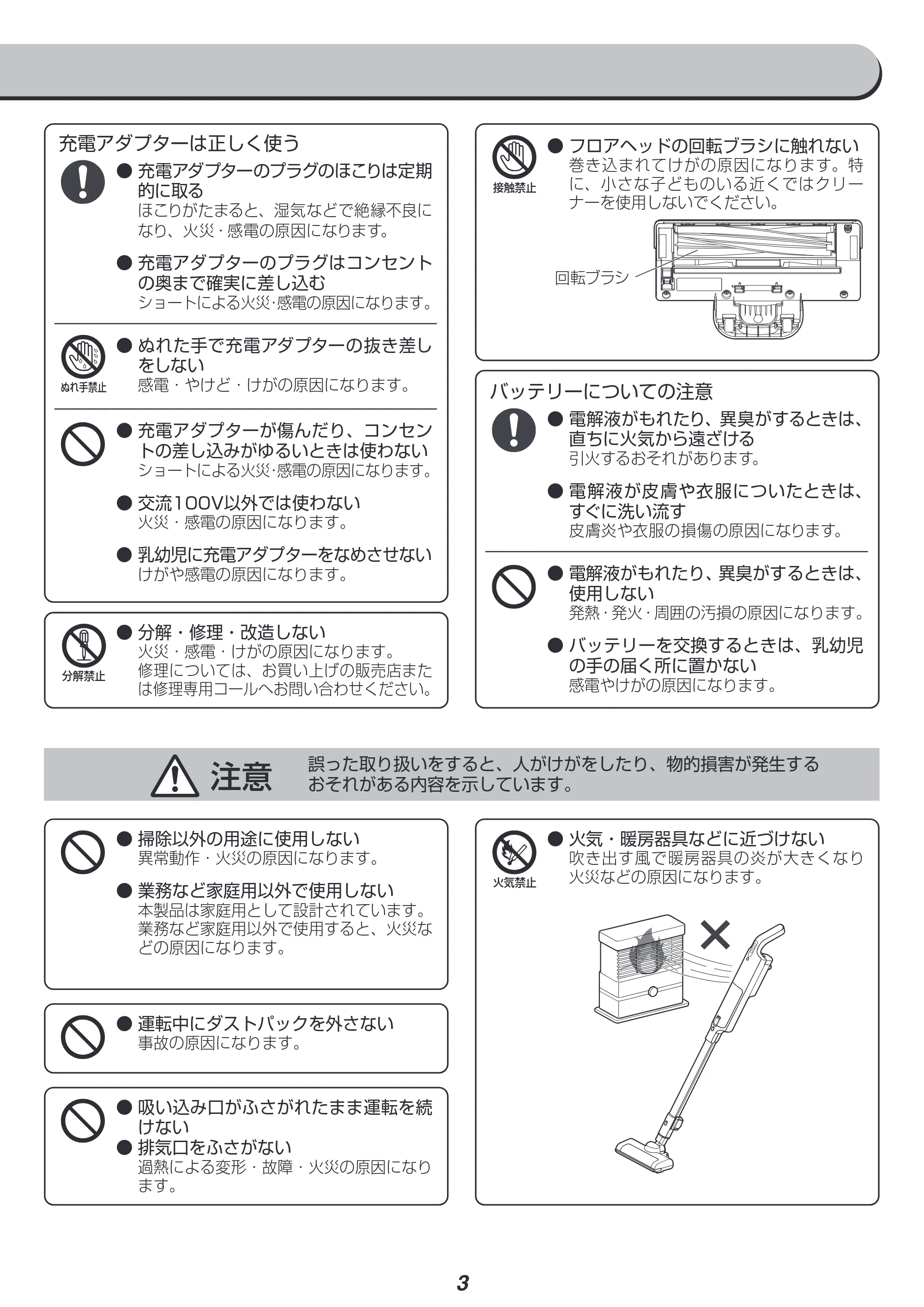 アイリスオーヤマ SBD-T1P 取扱説明書 — 原本ページ — 3ページ