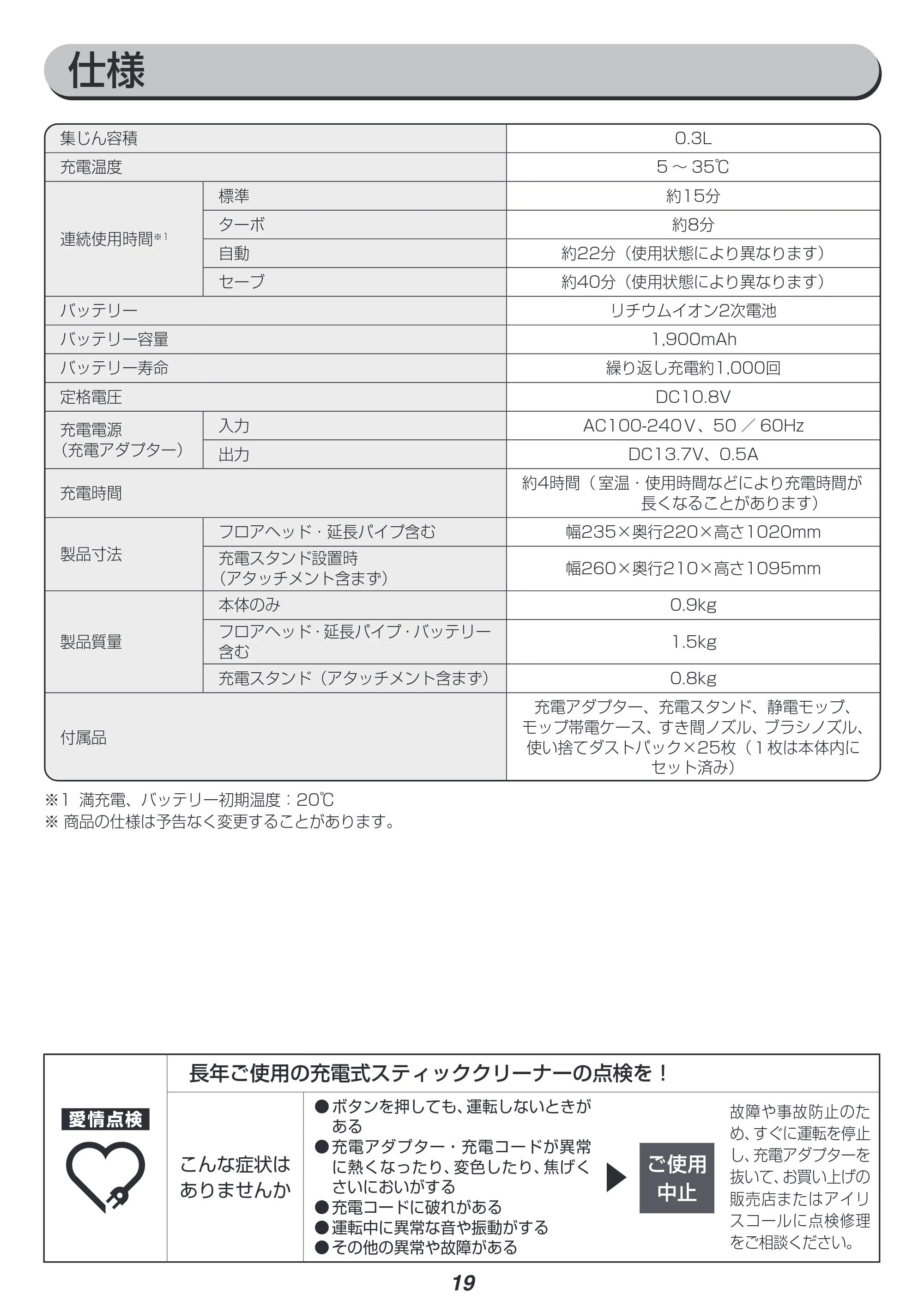 アイリスオーヤマ SBD-T1P 取扱説明書 — 原本ページ — 19ページ