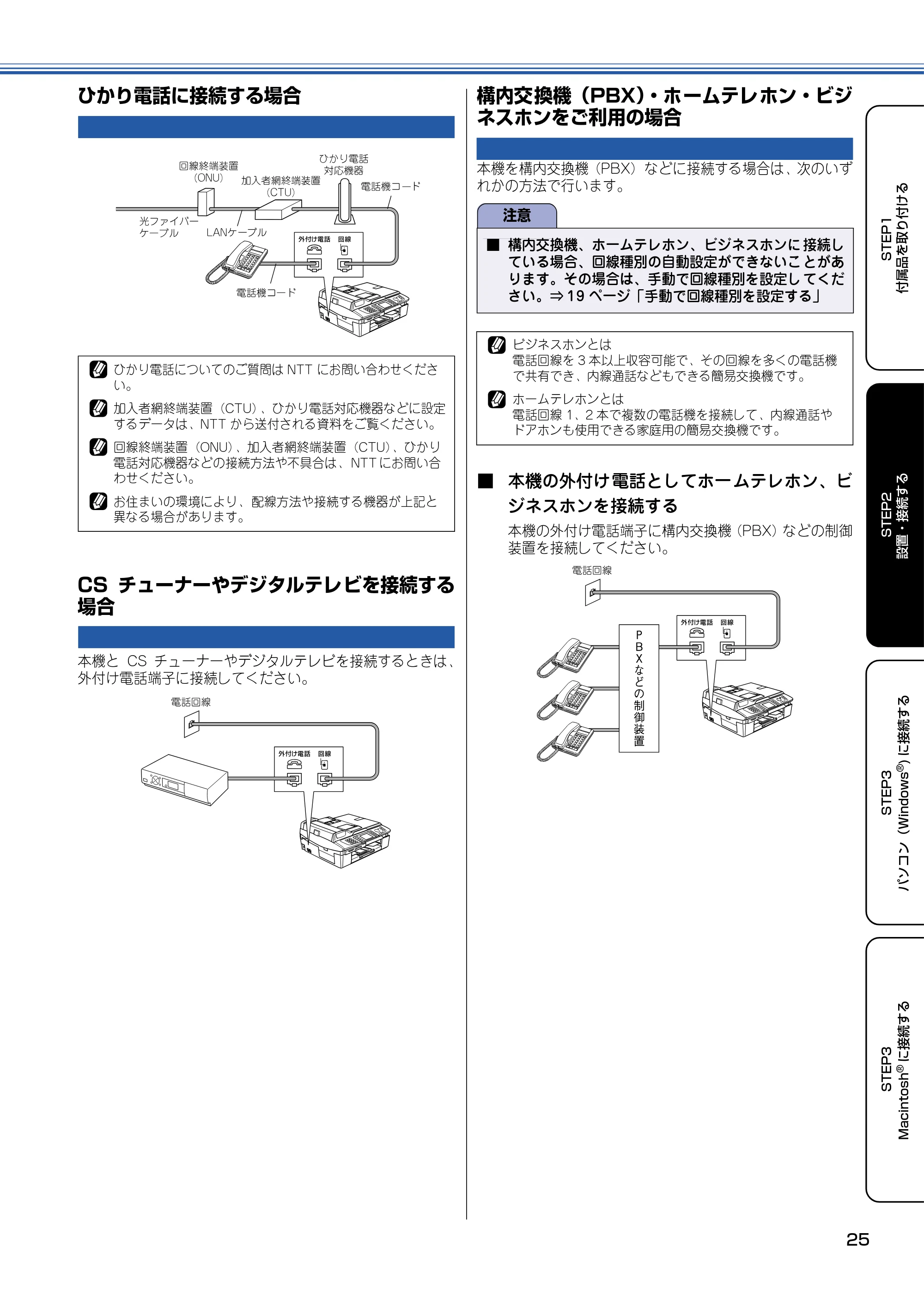 ブラザー MFC-820CN かんたん設置ガイド — ひかり電話に接続する場合 — 原本ページ — 26ページ