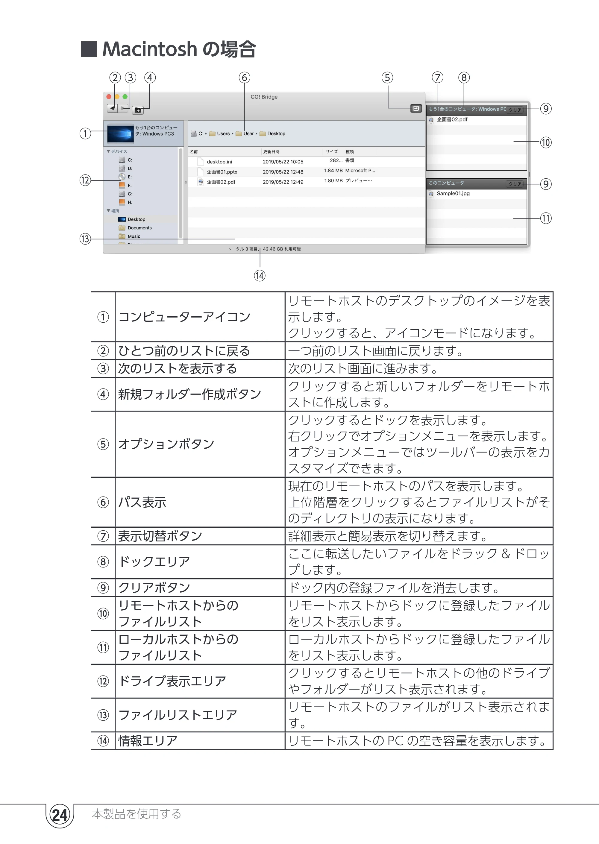 エレコム UC-TV5XBK 取扱説明書 — ■ ■Macintosh の場合 — 原本ページ — 24ページ