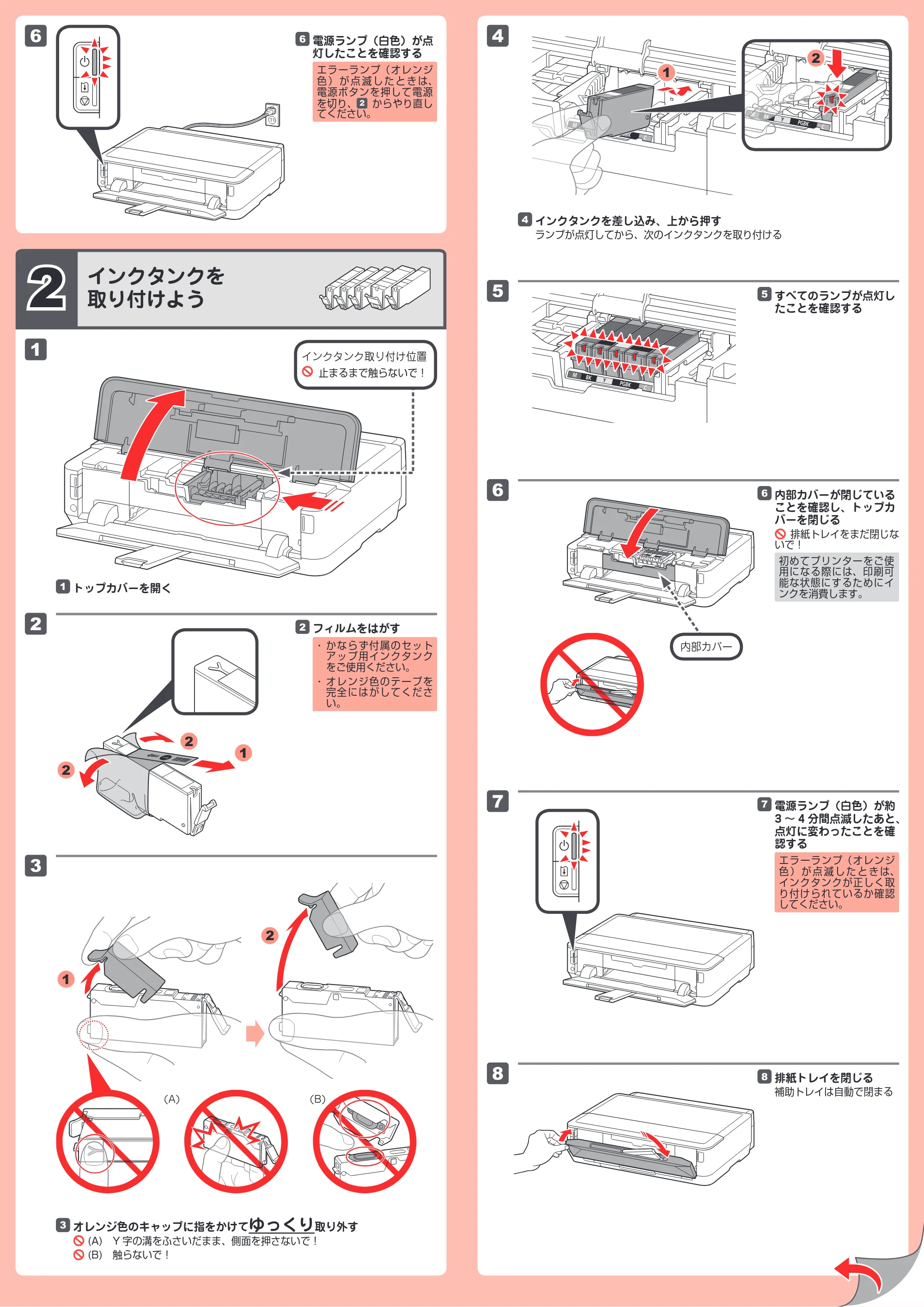 キヤノン PIXUS iP7230 かんたんスタートガイド（PDF：2.87MB） — 原本ページ — 2ページ