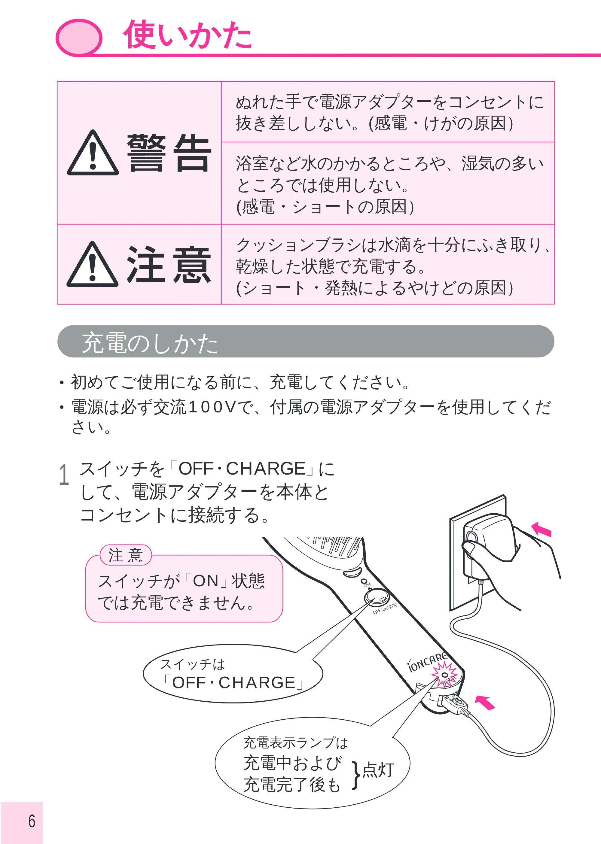日立 IBN600 取扱説明書 — 使いかた — 原本ページ — 6ページ