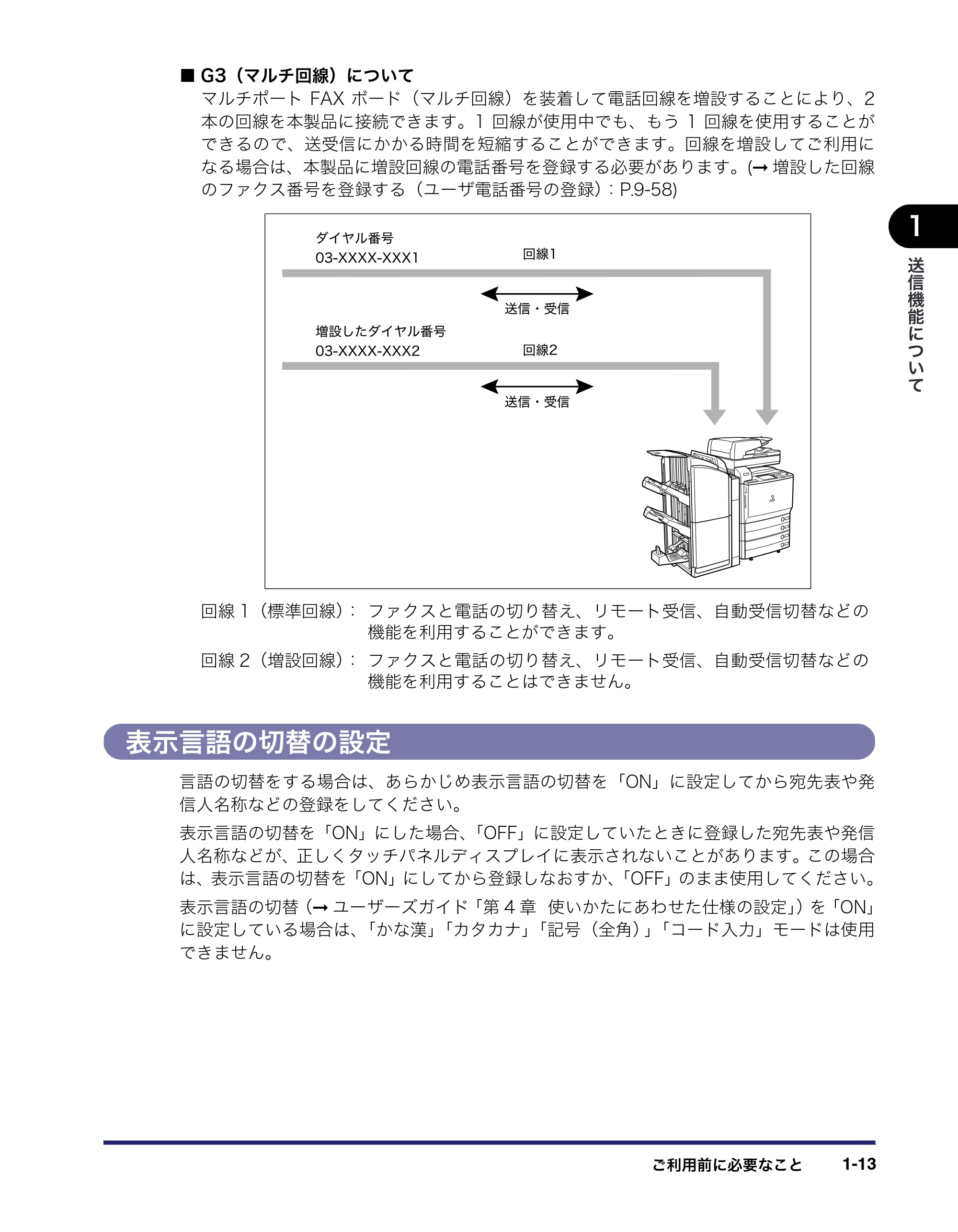 キヤノン iR C5185/C5185N/C4580/C4580F/C4080/C4080F 送信/ファクスガイド (PDF形式/19.68Mバイト) — 表示言語の切替の設定 — 原本ページ — 29ページ