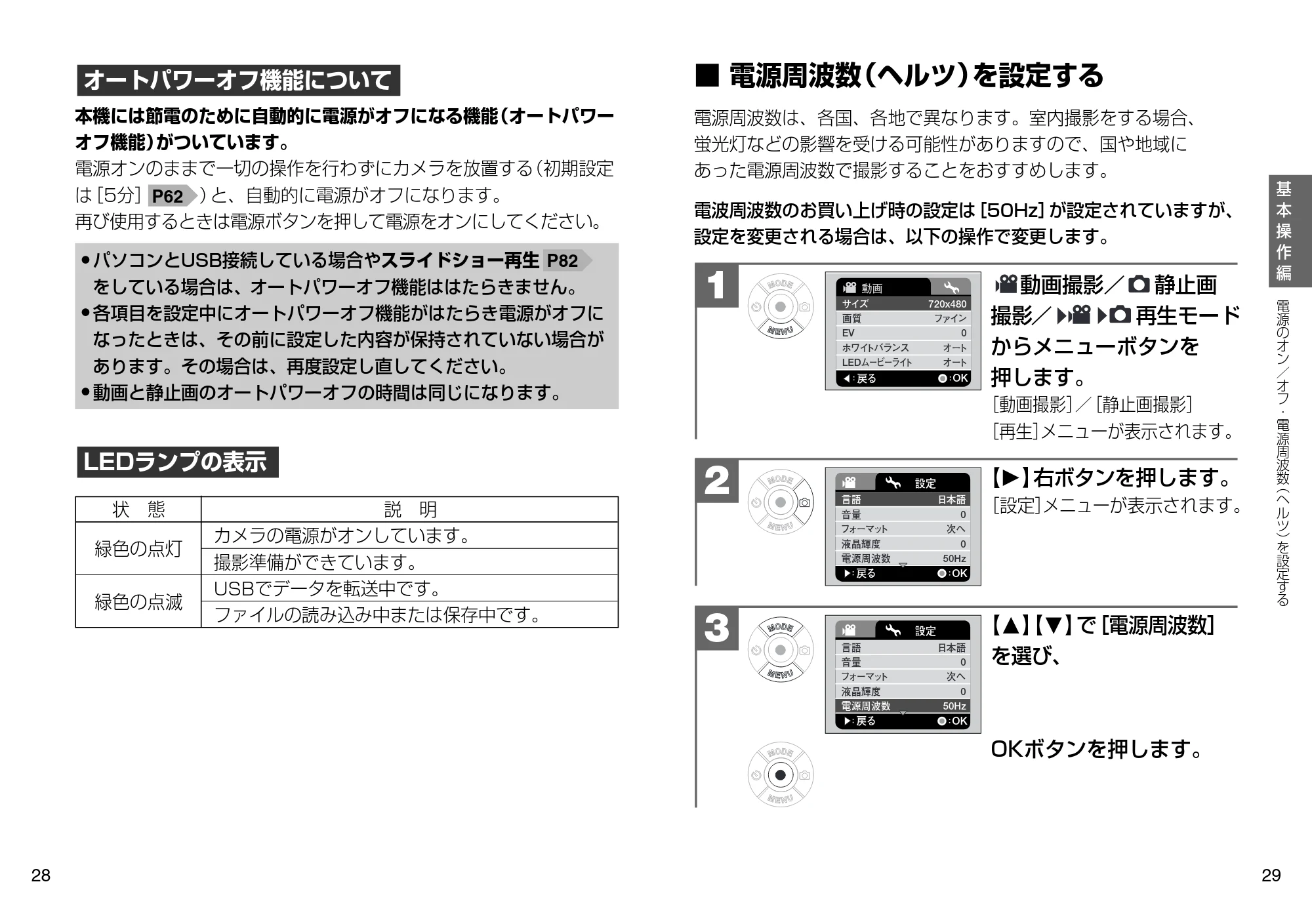 日立 HSC-S1 取扱説明書 — 電源周波数（ヘルツ）を設定する — 原本ページ — 15ページ