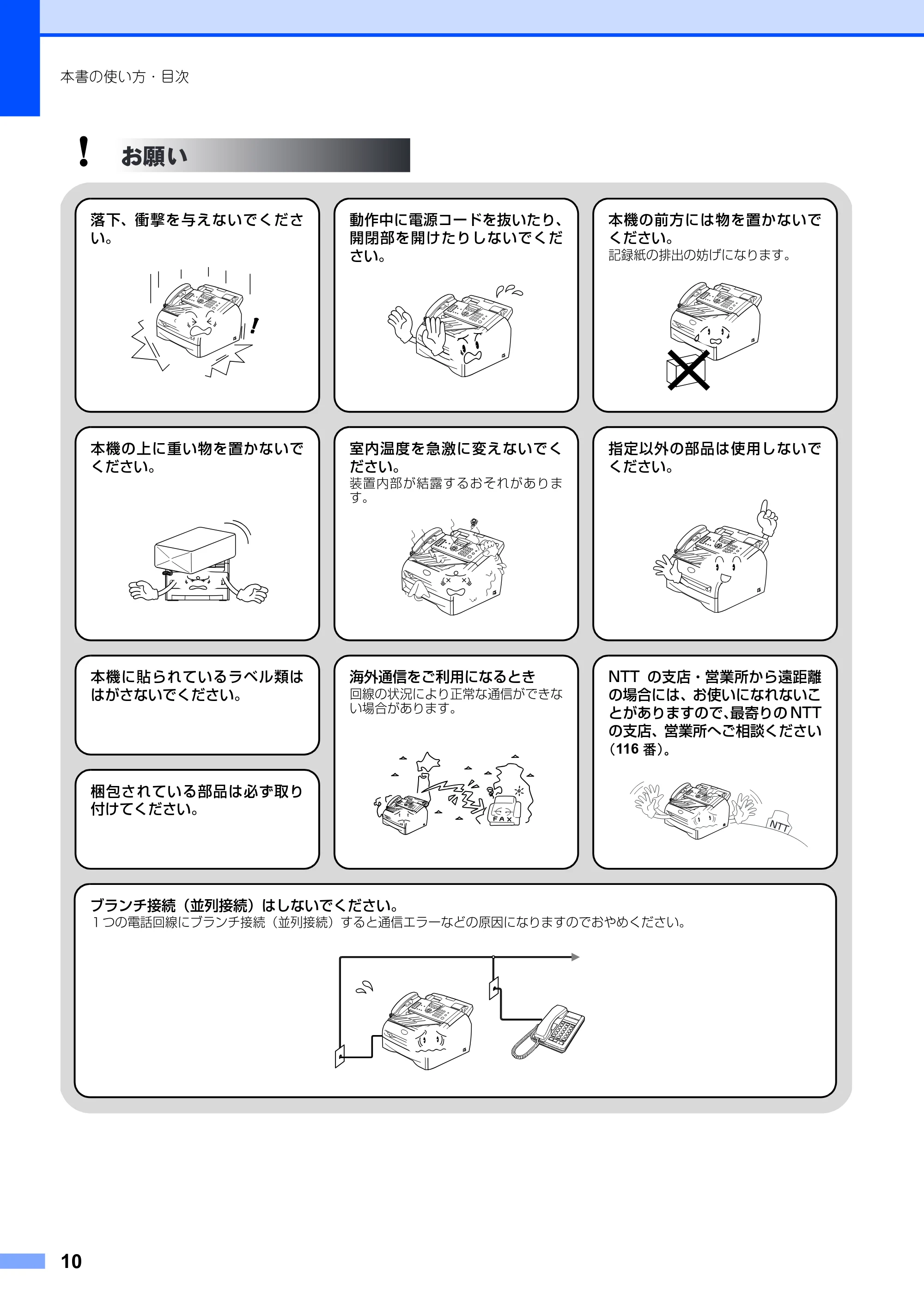 ブラザー FAX-2810 取扱説明書（本体） — 原本ページ — 10ページ