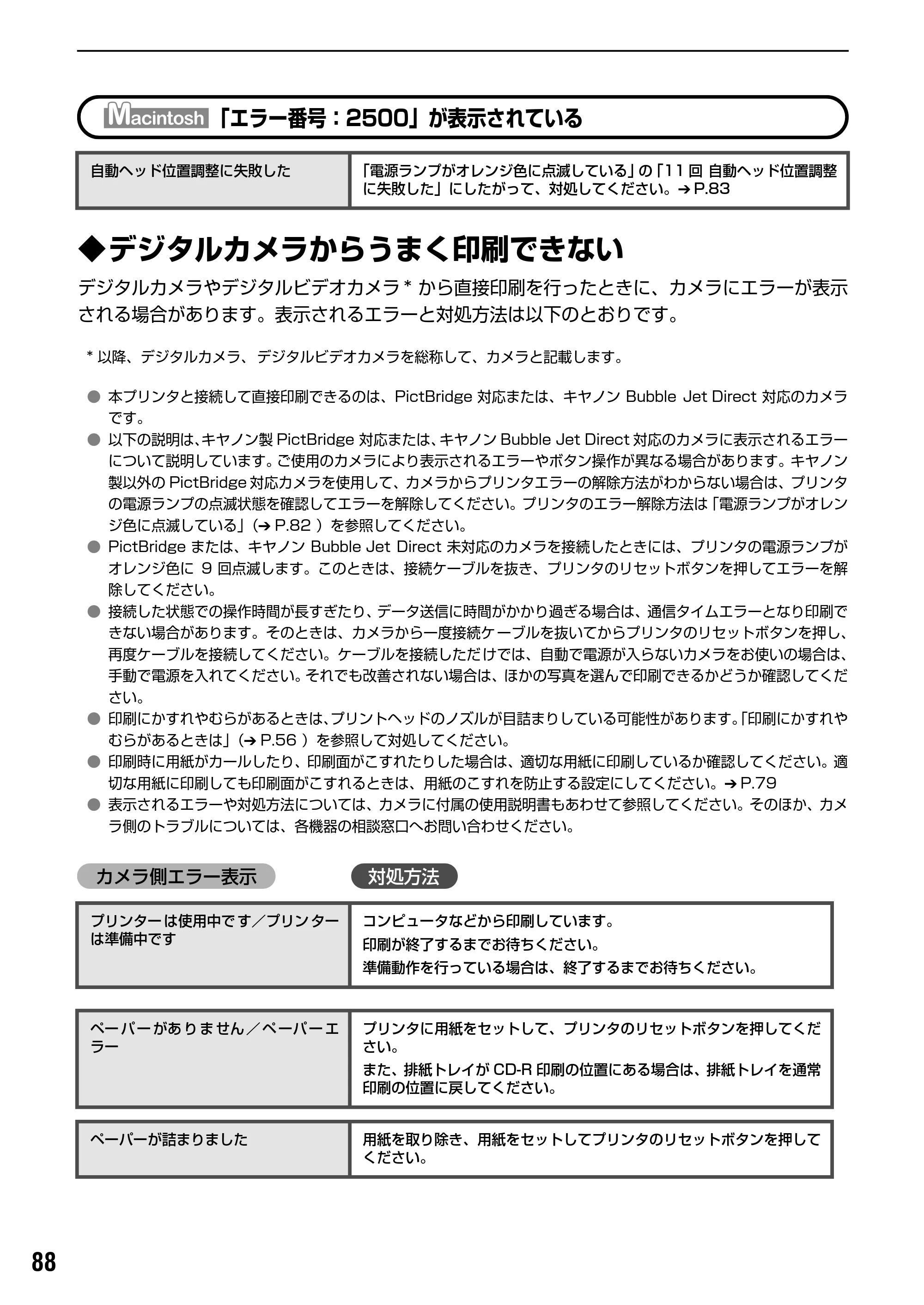 キヤノン PIXUS iP9910 基本操作ガイド （PDF形式／18.3Mバイト） — キヤノン Bubble Jet Direct 対応カメラから印刷する — 原本ページ — 90ページ