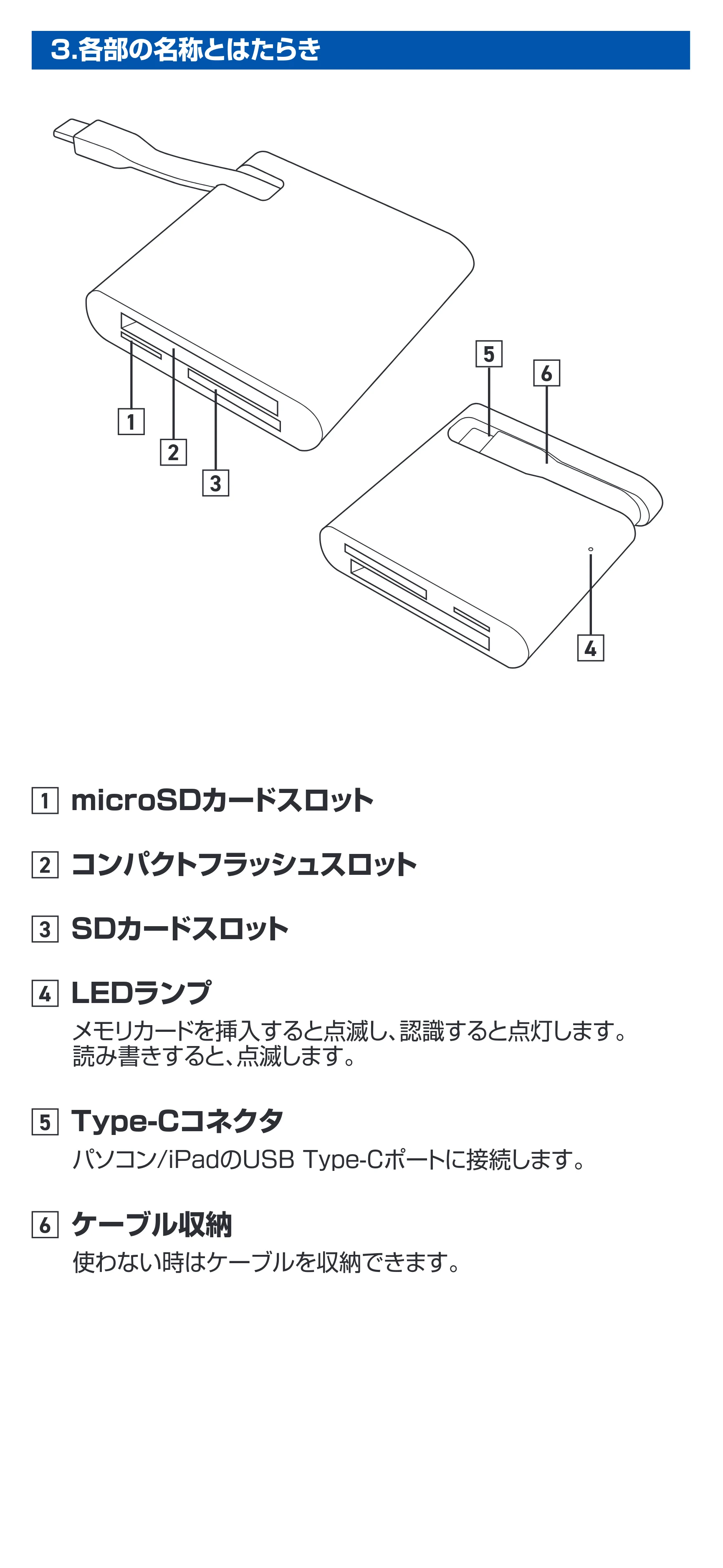 サンワサプライ ADR-3TCML41BK 取扱説明書 — 原本ページ — 3ページ