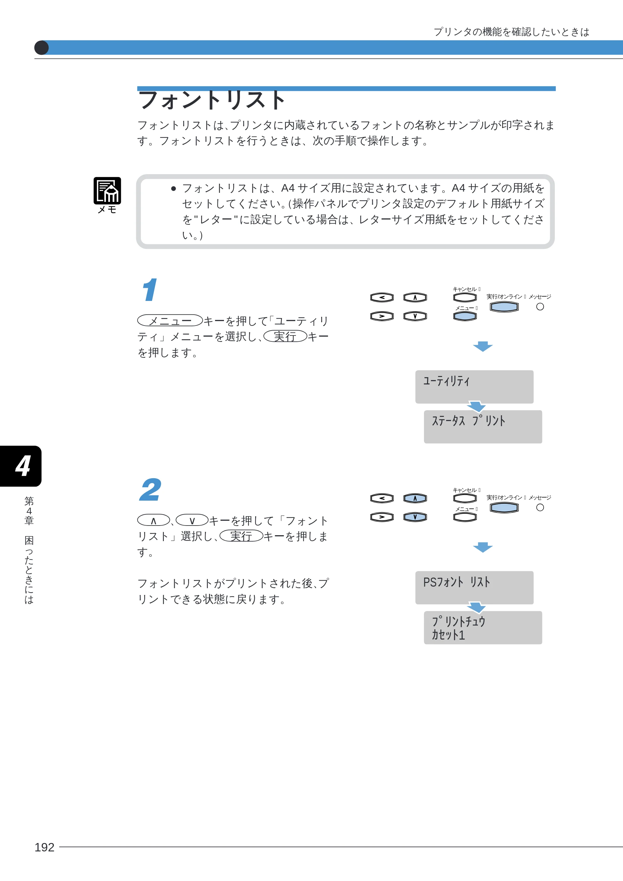 キヤノン LBP-2260PSII ユーザーズガイド （PDF形式／8.03Mバイト） — フォントリスト — 原本ページ — 194ページ