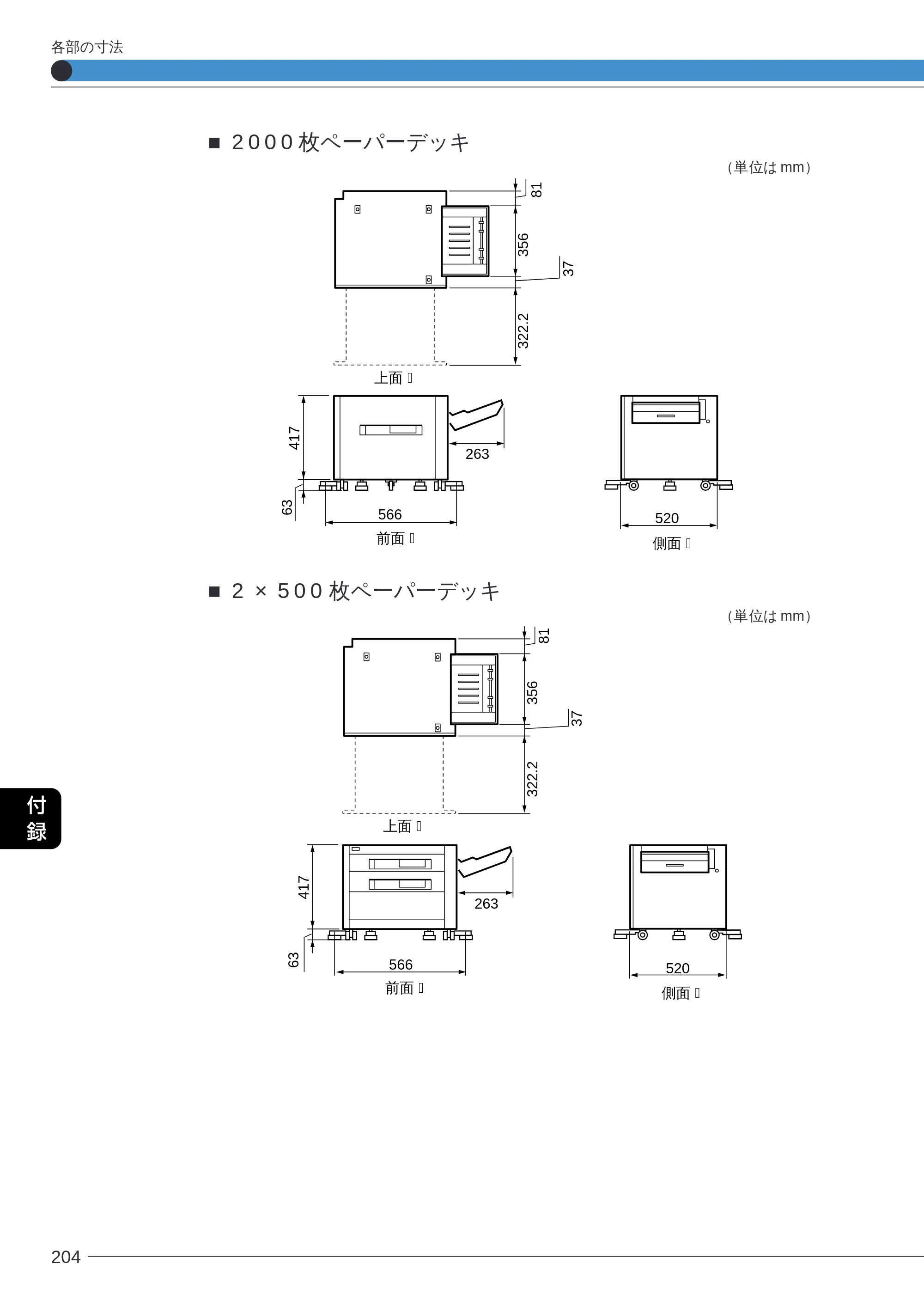 キヤノン LBP-2260PSII ユーザーズガイド （PDF形式／8.03Mバイト） — ■2000 枚ペーパーデッキ — 原本ページ — 206ページ