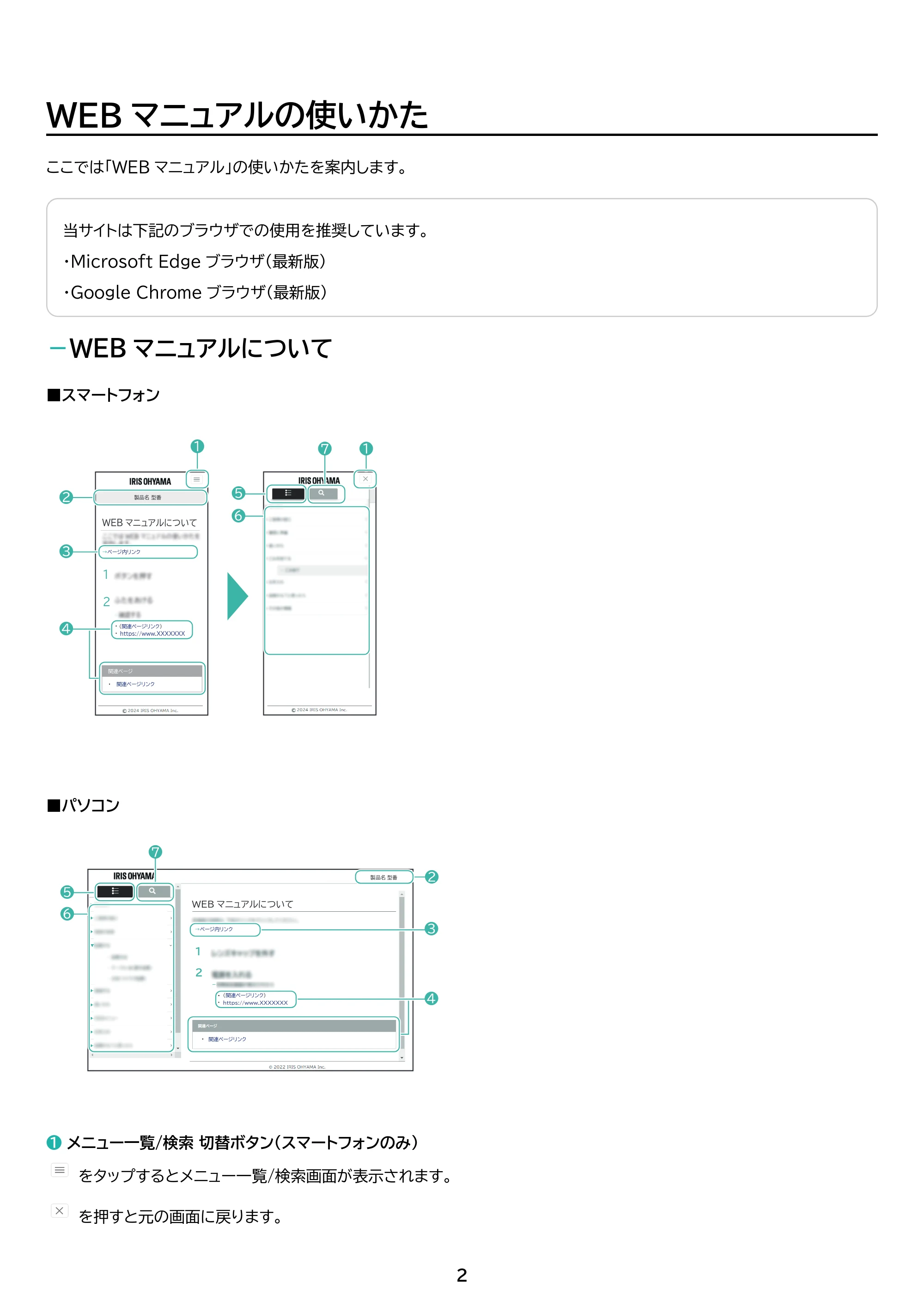 アイリスオーヤマ STM-240 取扱説明書 — 原本ページ — 2ページ