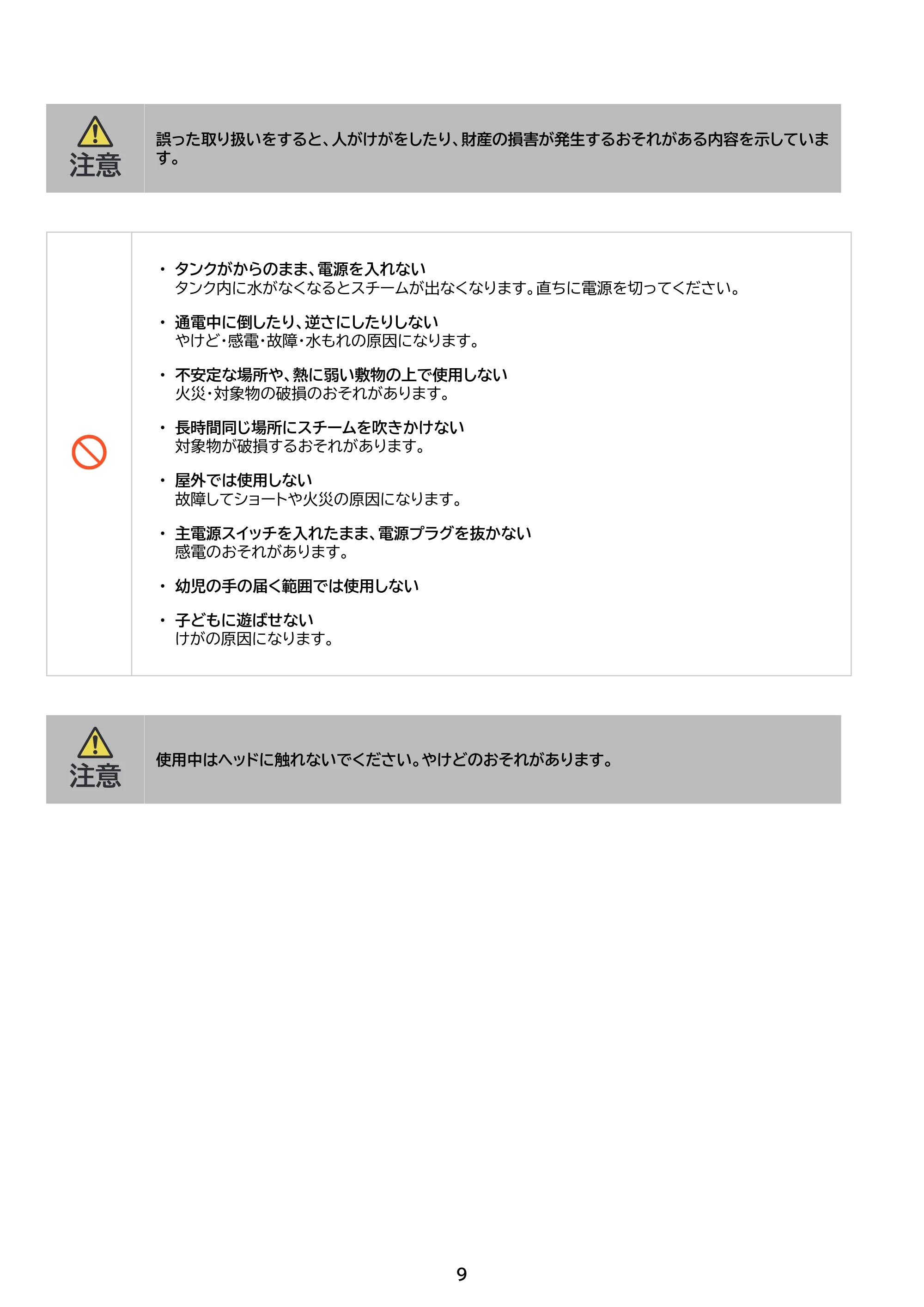 アイリスオーヤマ STM-240 取扱説明書 — 原本ページ — 9ページ