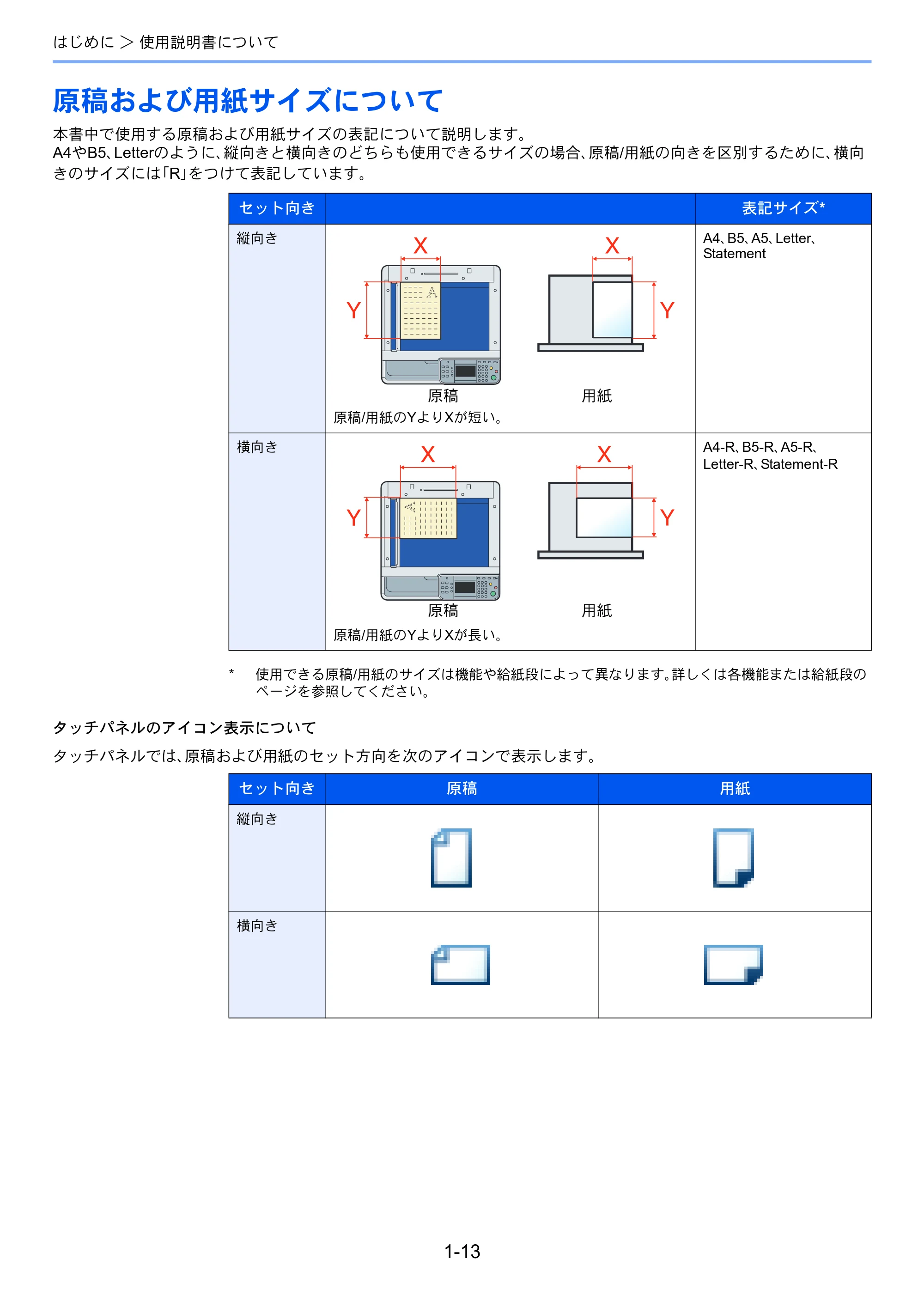 京セラ TASKalfa 206ci / TASKalfa 256ci TASKalfa 206ci TASKalfa 256ci 使用説明書 — 原稿および用紙サイズについて — 原本ページ — 43ページ