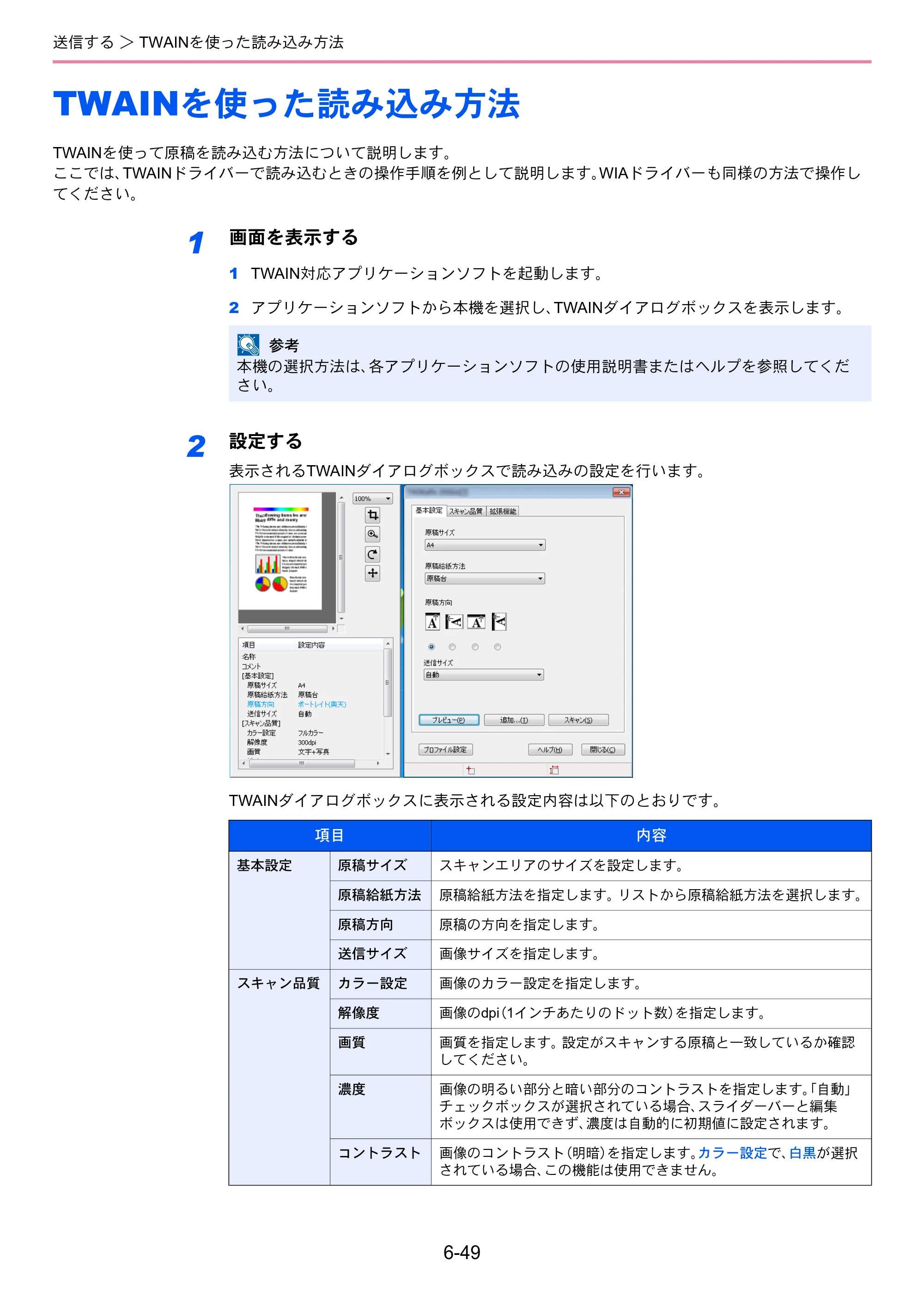 京セラ TASKalfa 206ci / TASKalfa 256ci TASKalfa 206ci TASKalfa 256ci 使用説明書 — TWAINを使った読み込み方法 — 原本ページ — 217ページ