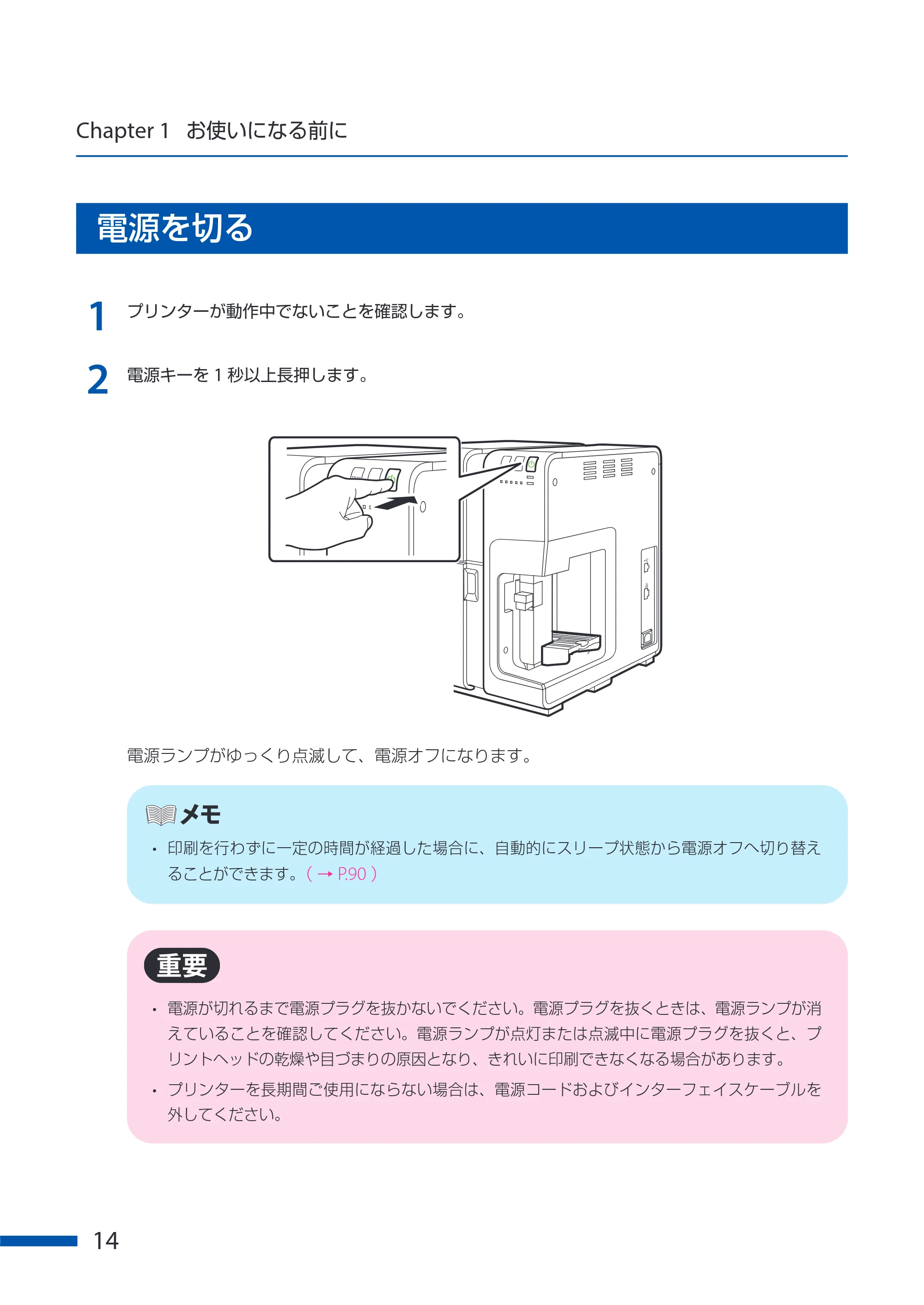 キヤノン CX-G6400 CX-G6400 ユーザーズガイド 2025年7月24日更新（PDF：8.21 MB） — 電源を切る — 原本ページ — 18ページ