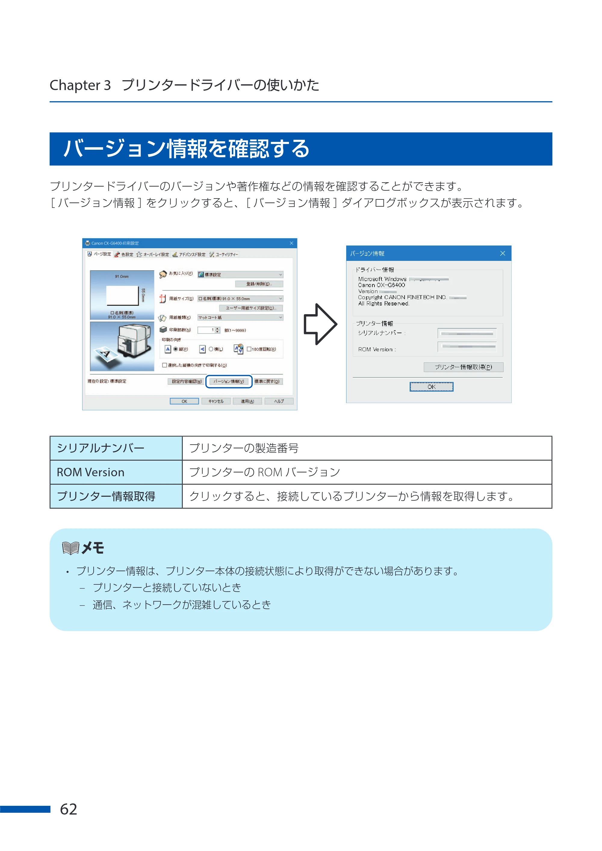 キヤノン CX-G6400 CX-G6400 ユーザーズガイド 2025年7月24日更新（PDF：8.21 MB） — バージョン情報を確認する — 原本ページ — 66ページ