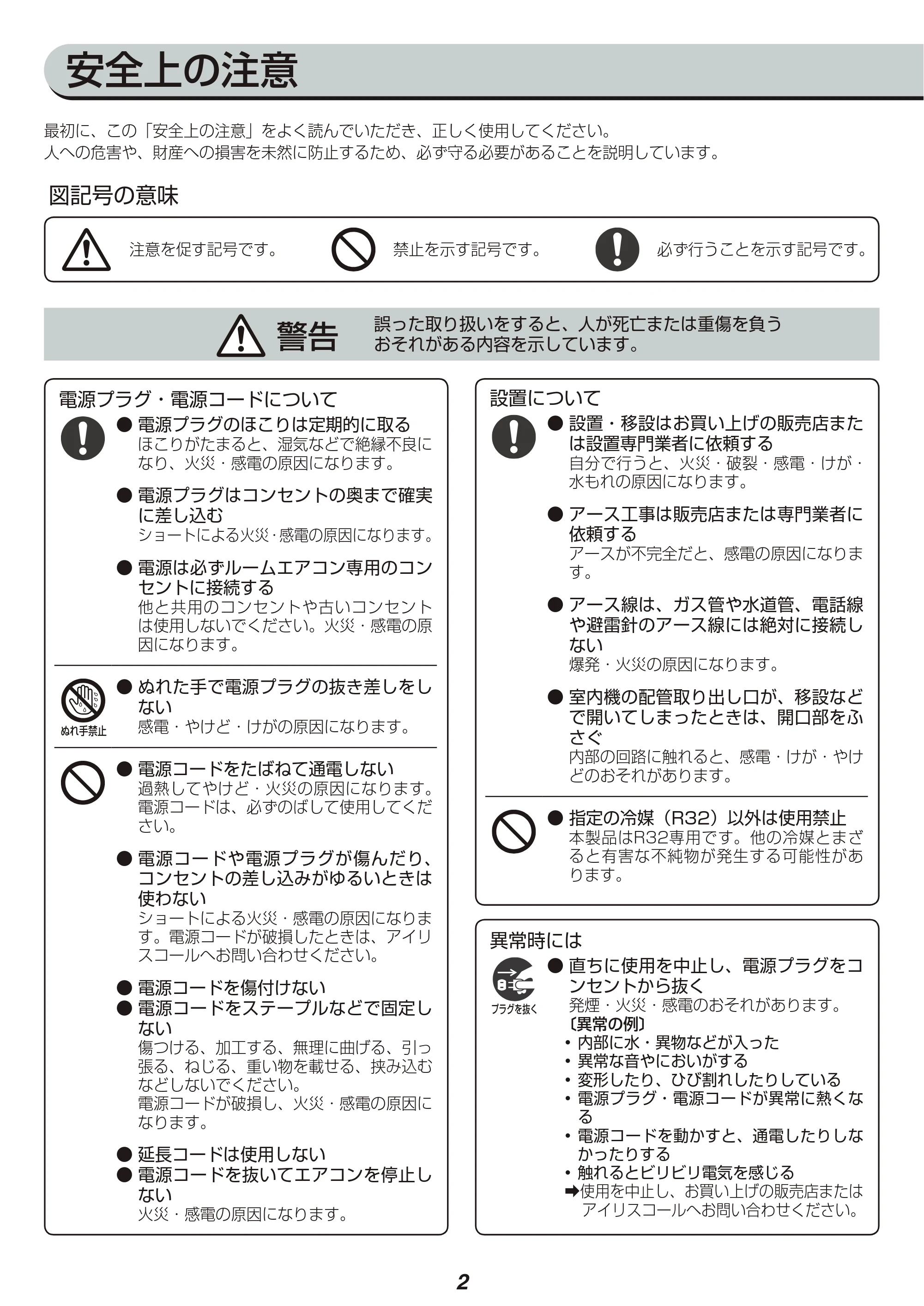 アイリスオーヤマ IRA-2201R 取扱説明書 — 原本ページ — 2ページ