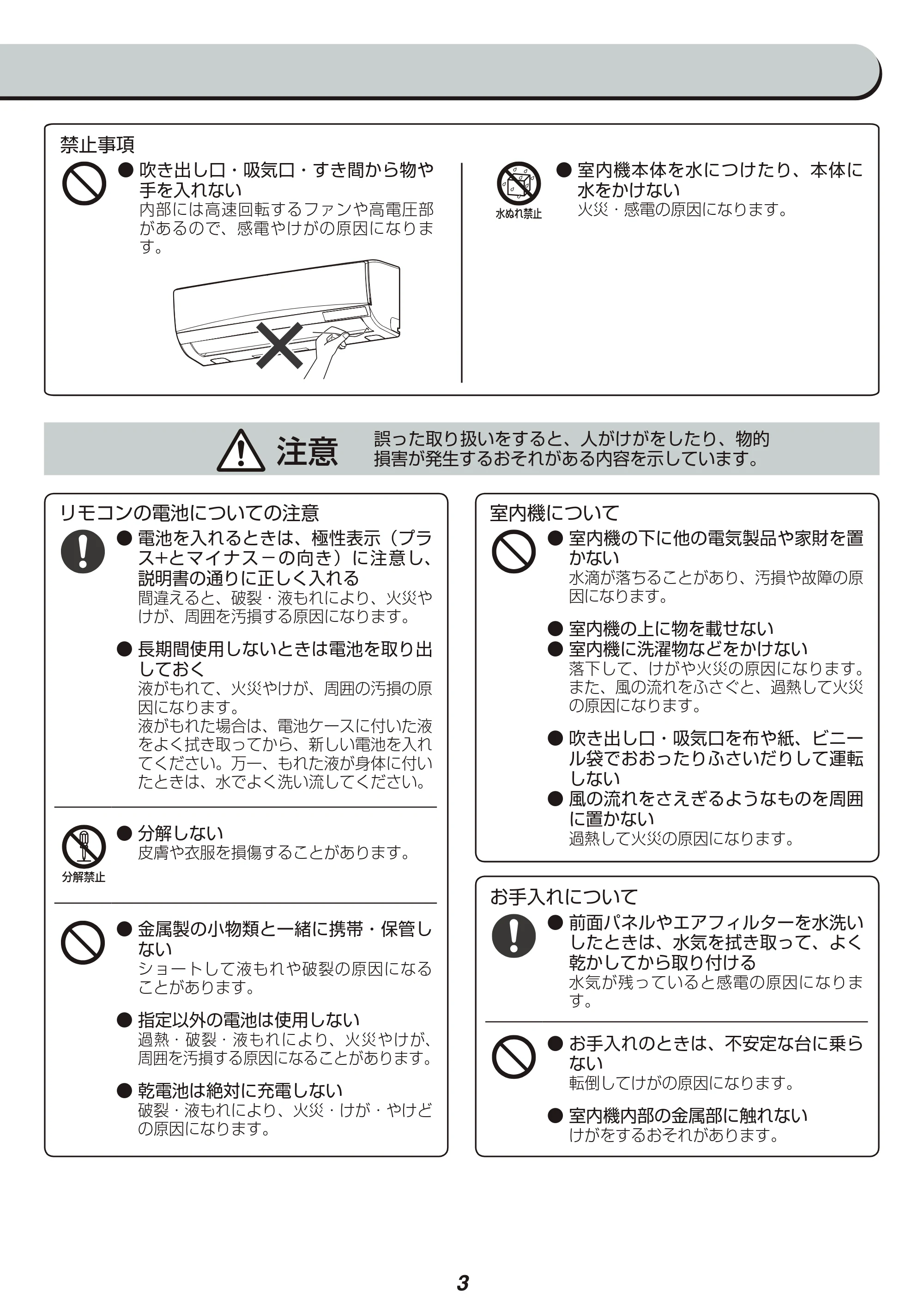 アイリスオーヤマ IRA-2201R 取扱説明書 — 原本ページ — 3ページ