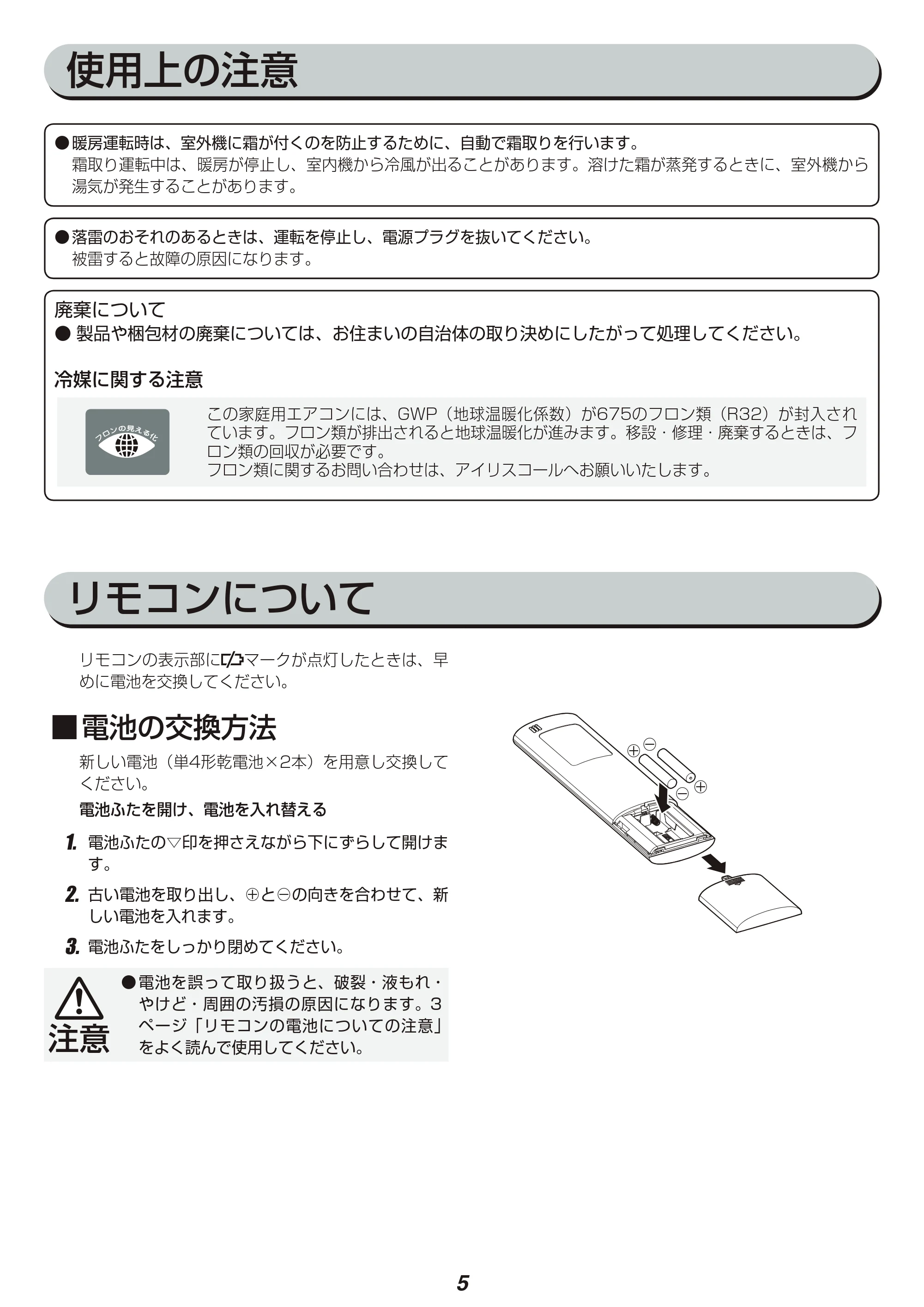 アイリスオーヤマ IRA-2201R 取扱説明書 — 原本ページ — 5ページ