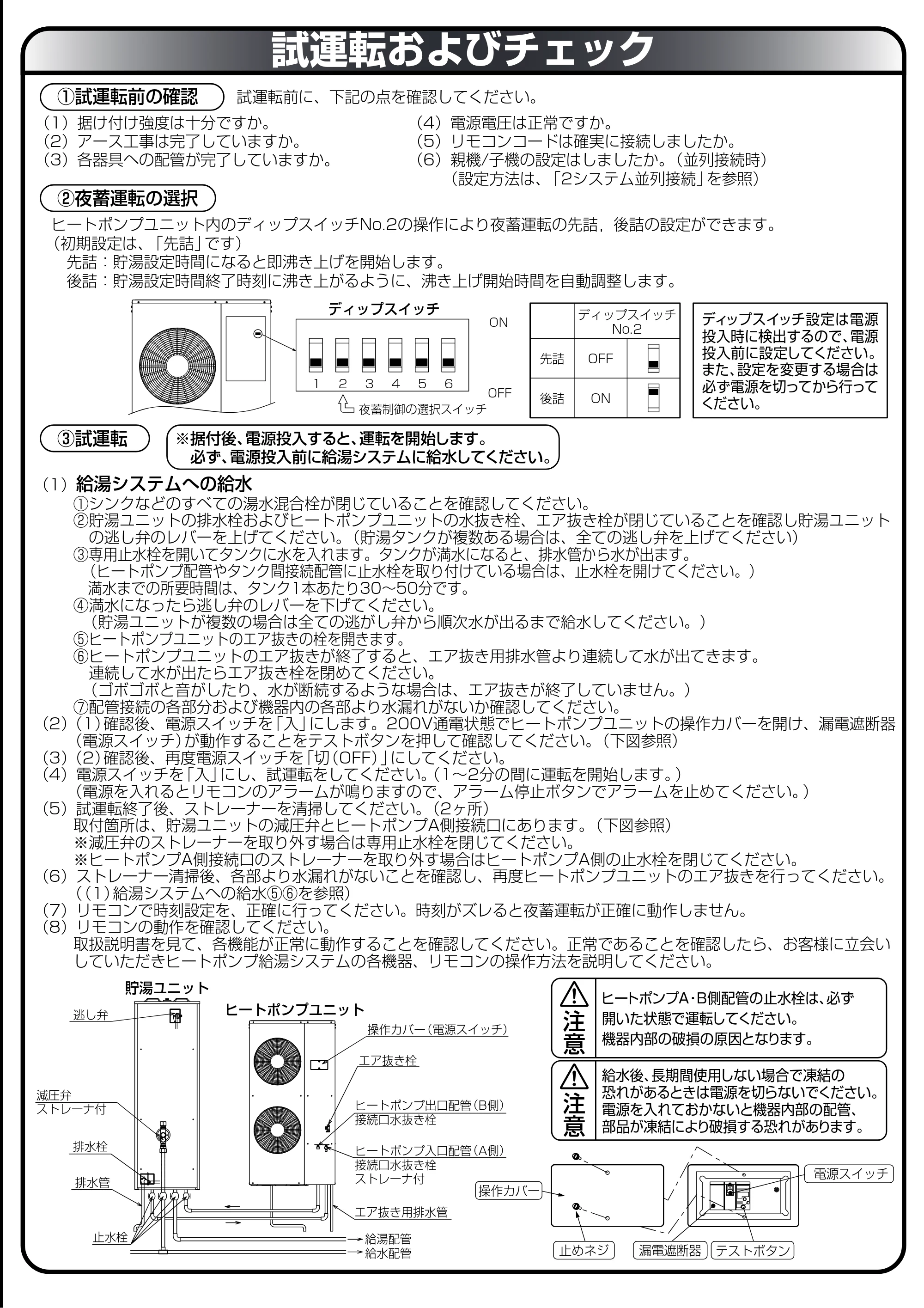 日立 RHK-15XJ 取扱説明書 — 試運転およびチェック — 原本ページ — 43ページ
