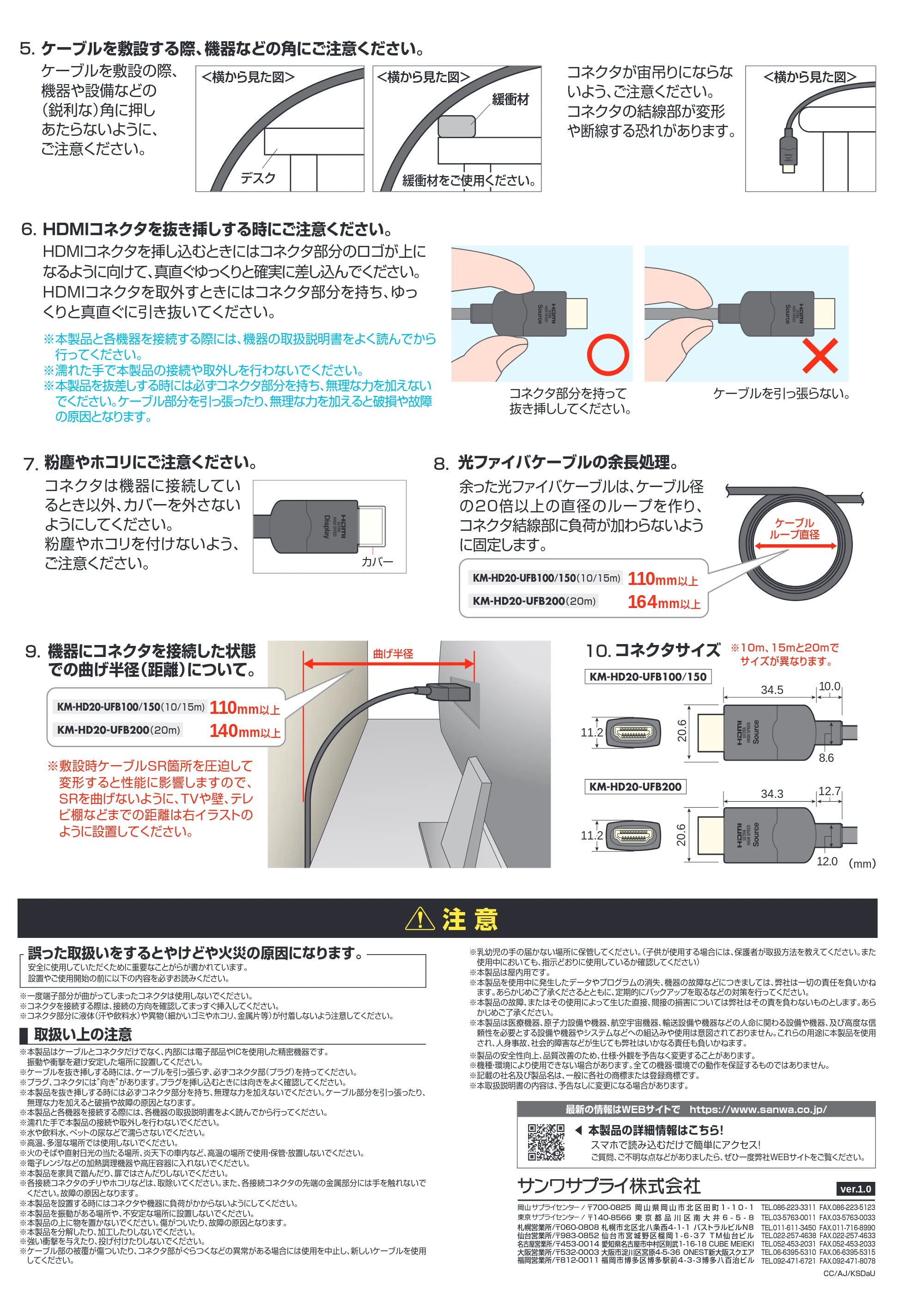 サンワサプライ KM-HD20-UFB150 / KM-HD20-UFB200 / KM-HD20-UFB100 取扱説明書 — 原本ページ — 2ページ