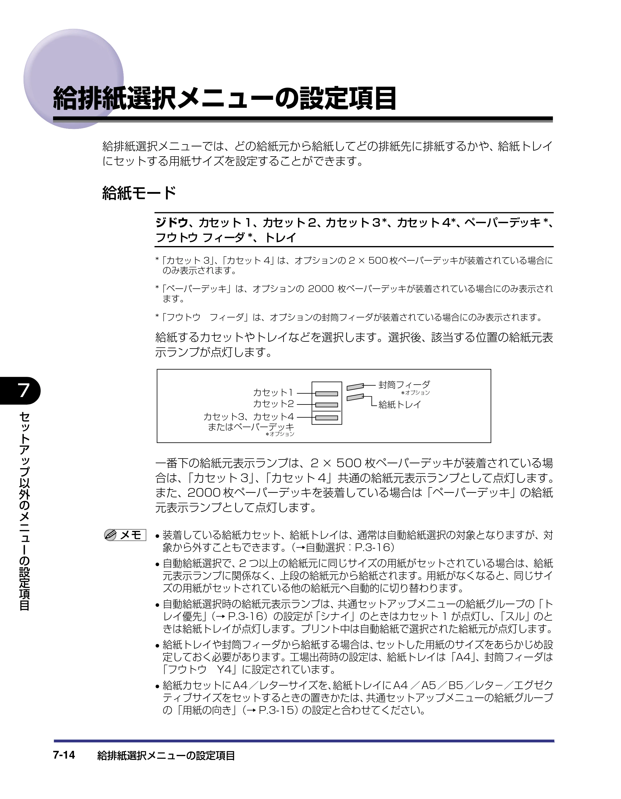 キヤノン LBP-1910 LIPS機能ガイド 2006年5月25日更新 （PDF形式／3.88Mバイト） — 給排紙選択メニューの設定項目 — 原本ページ — 150ページ