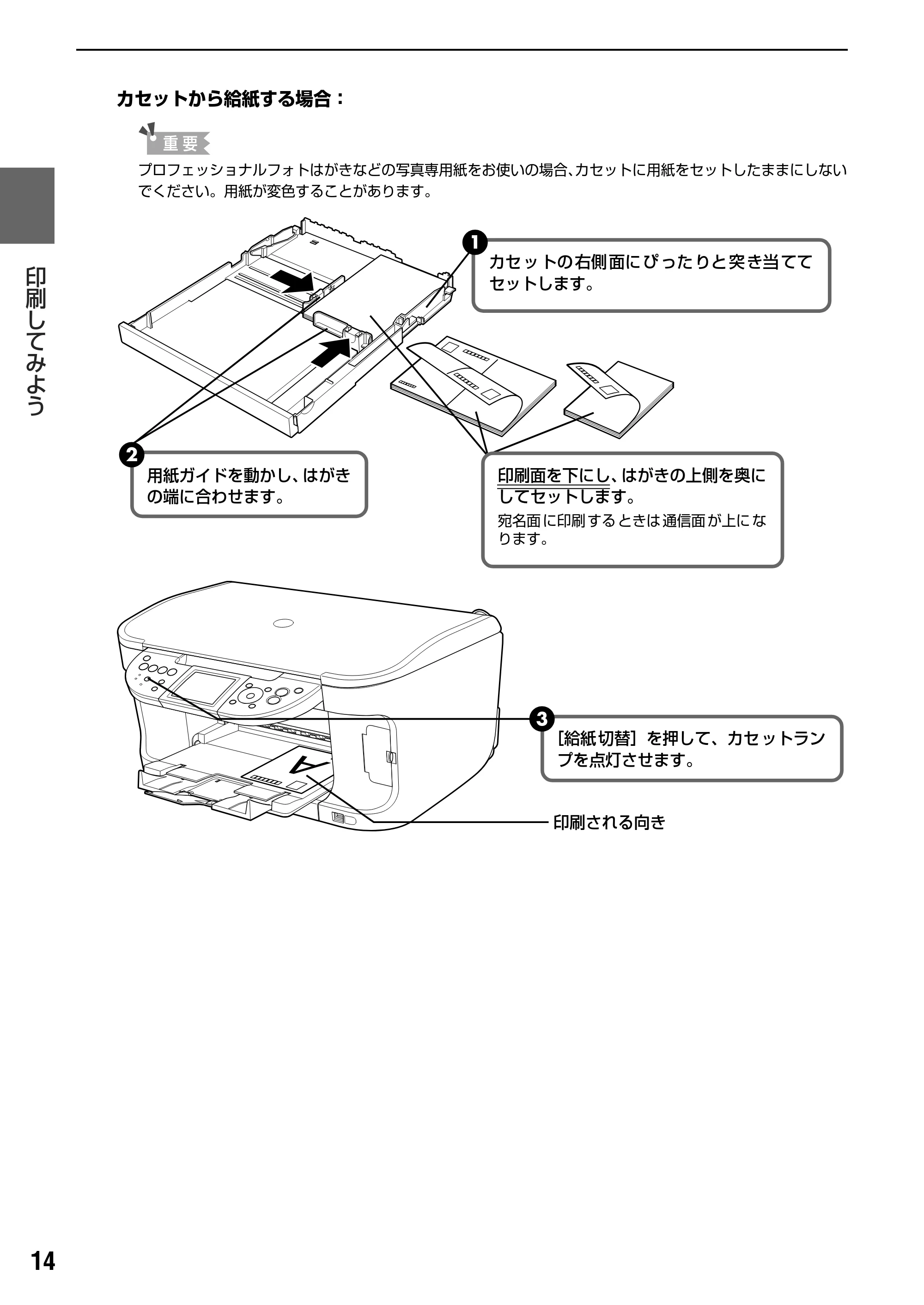 キヤノン PIXUS MP800 操作ガイド（パソコン操作編） （PDF形式／10.6Mバイト） — 封筒のセット方法について — 原本ページ — 16ページ