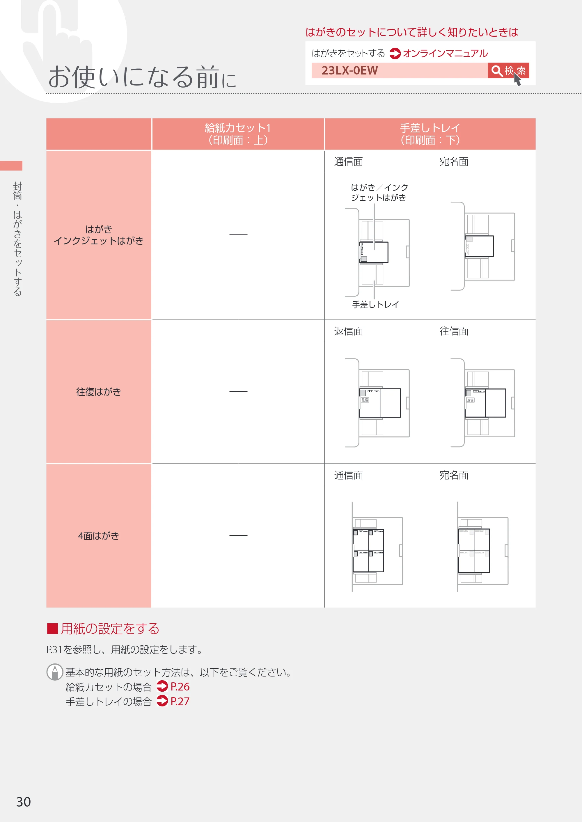 キヤノン WG7350F/7350FM WG7300 series 設置・基本操作マニュアル 2019年4月11日更新(PDF:16.1MB) — 検 索 23LX-0EW — 原本ページ — 30ページ