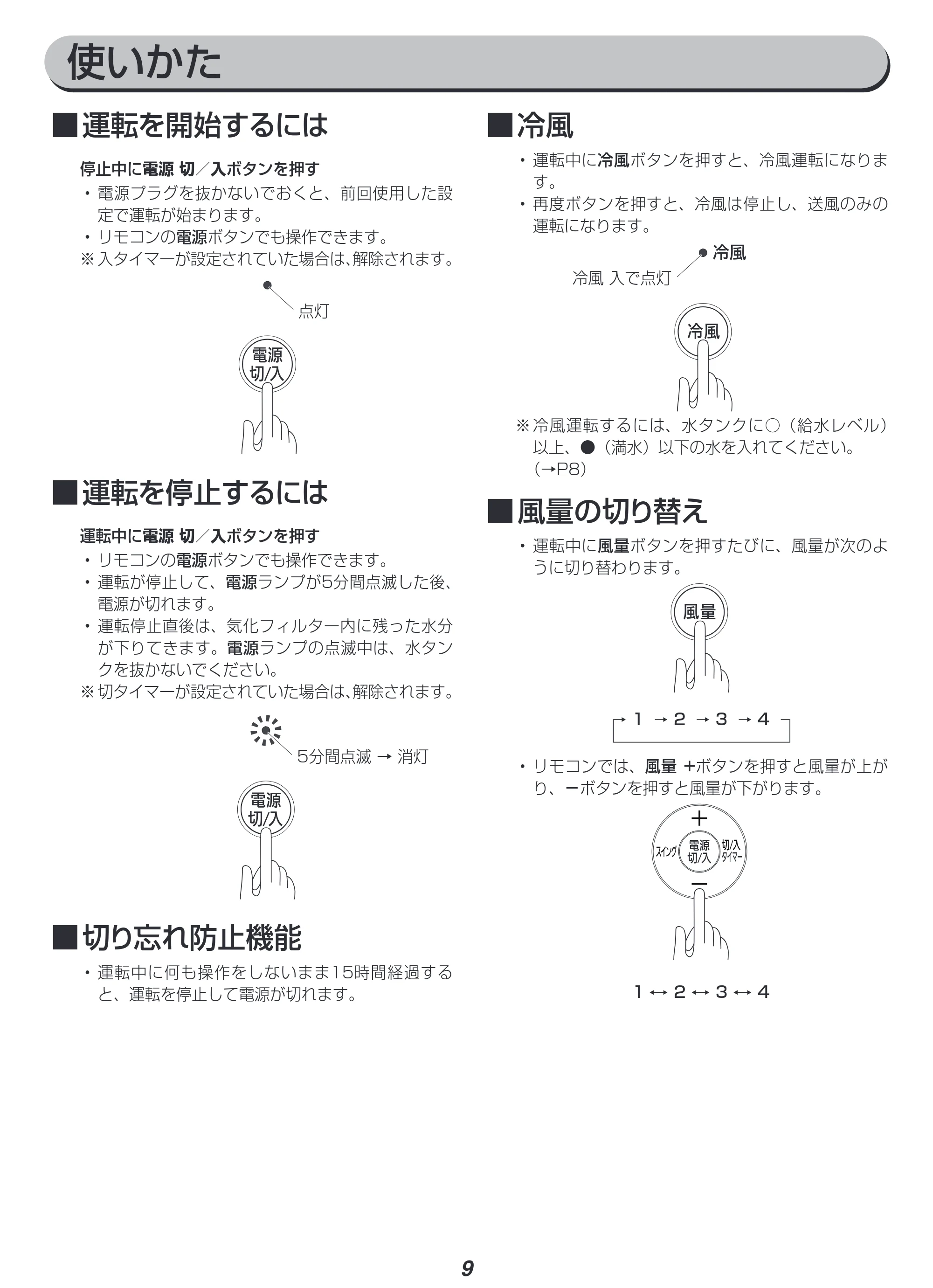 アイリスオーヤマ CTF-01M 取扱説明書 — 原本ページ — 9ページ