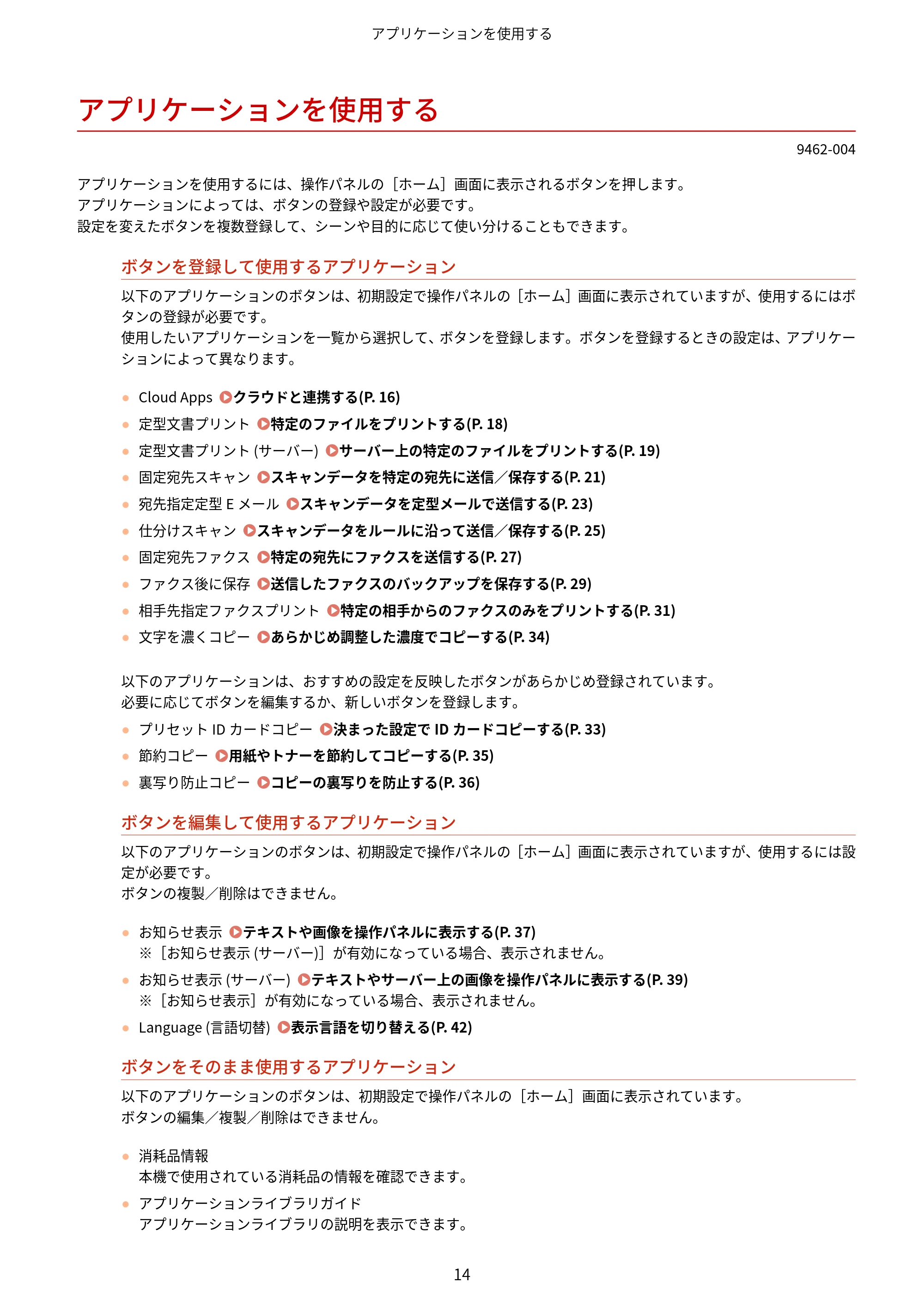 キヤノン MF447dw / MF457dw / MF467dw アプリケーションライブラリ ユーザーズガイド 2023年10月12日更新(PDF:603KB) — アプリケーションを使用する — 原本ページ — 16ページ