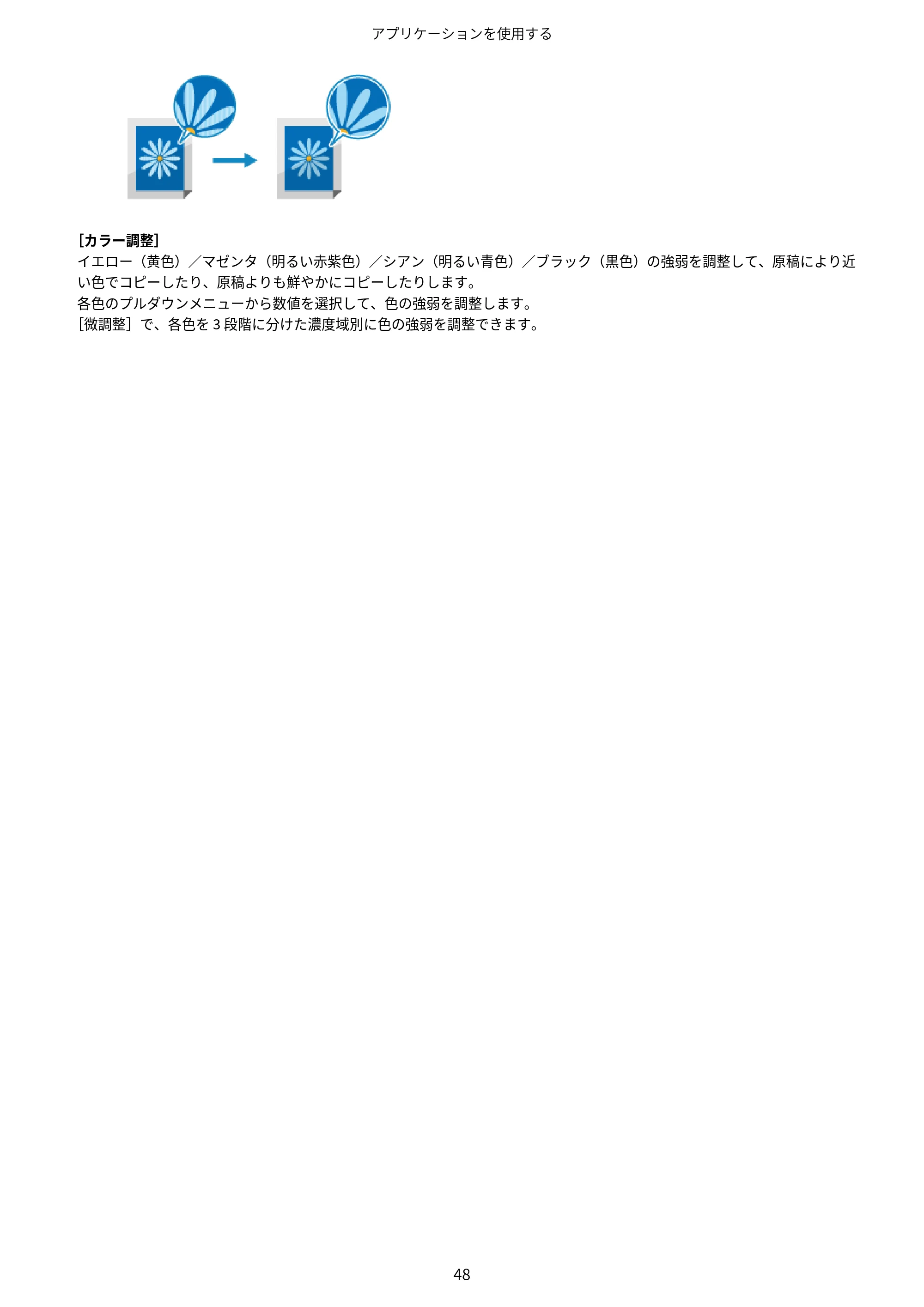 キヤノン MF447dw / MF457dw / MF467dw アプリケーションライブラリ ユーザーズガイド 2023年10月12日更新(PDF:603KB) — 原本ページ — 50ページ