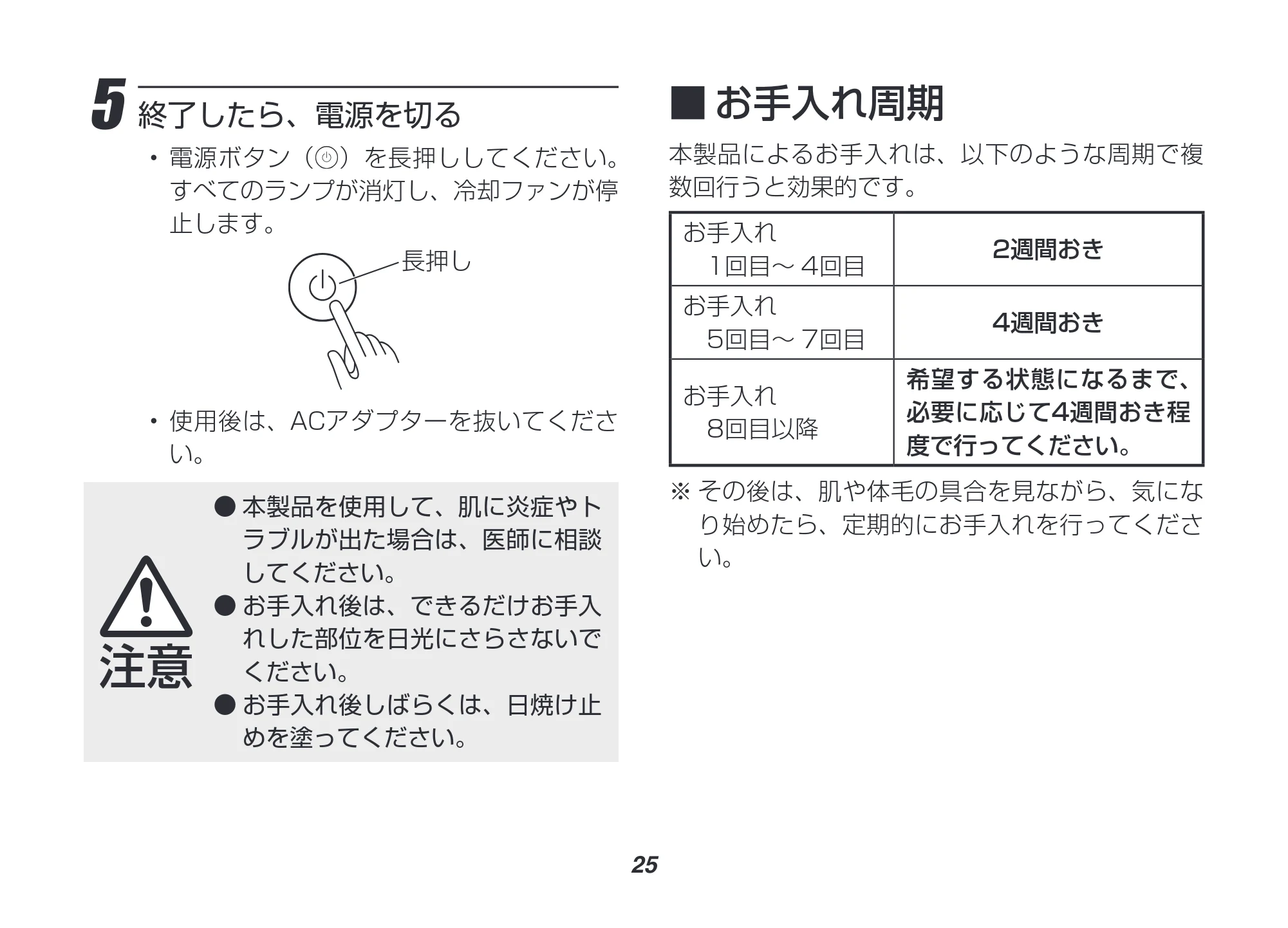 アイリスオーヤマ EP-0440 取扱説明書 — 原本ページ — 25ページ